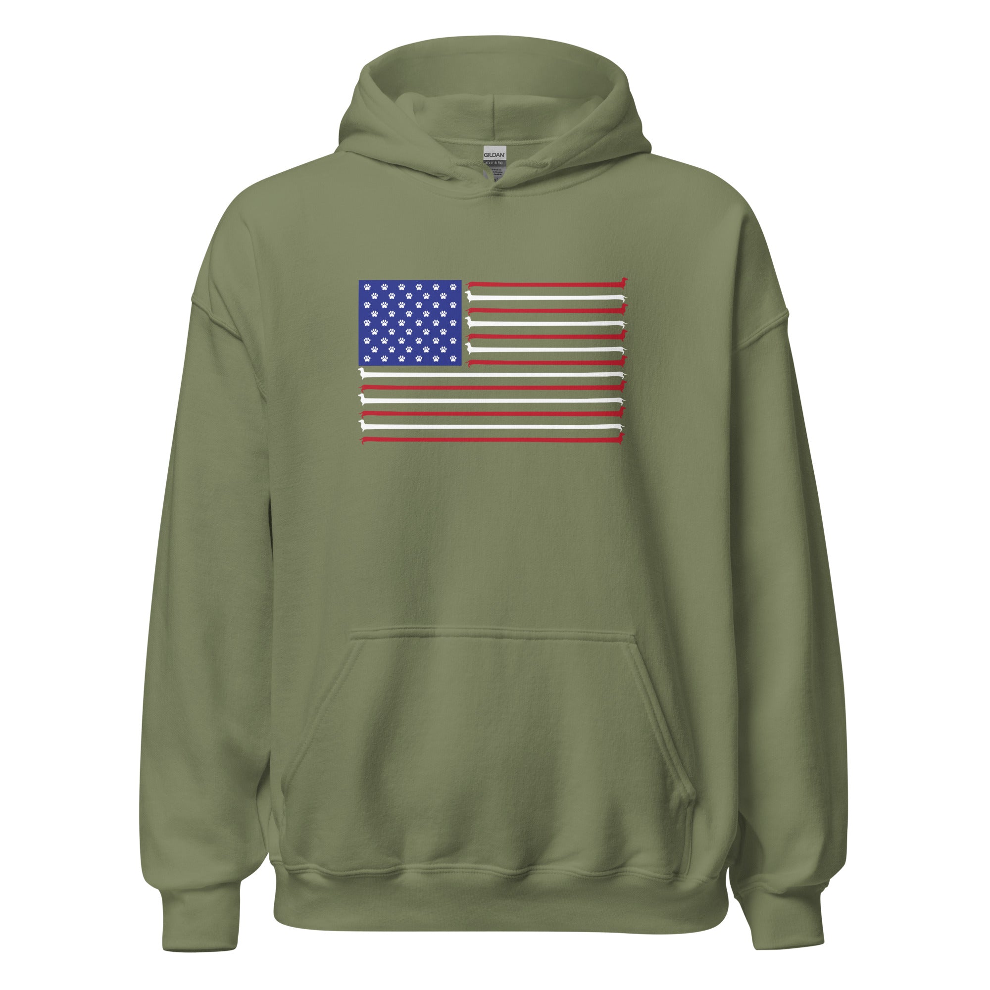 Dachshund Stars and Stripes Hoodie、mySite、camillekostekn