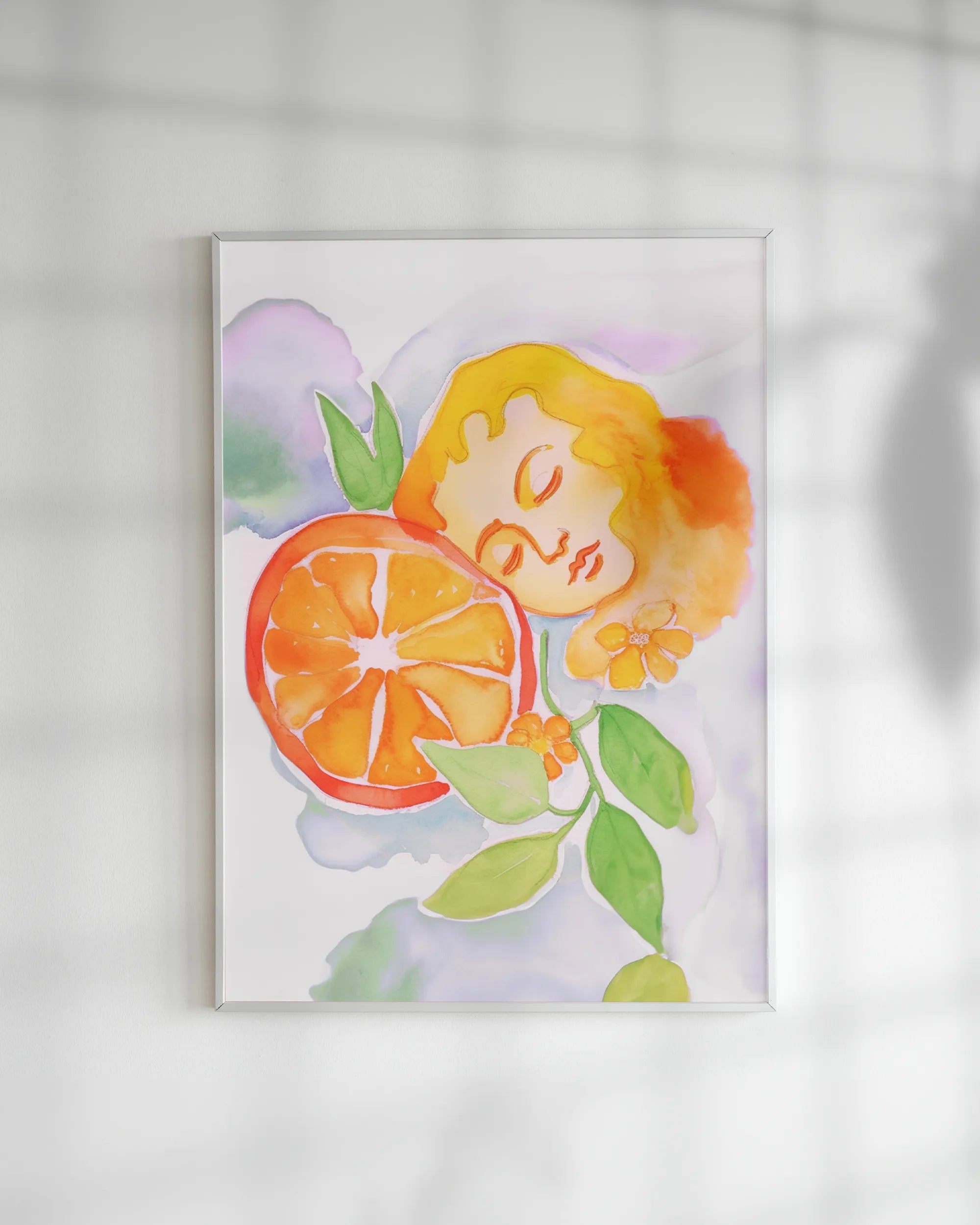 Orange Aura Watercolor Art Print、mySite、gigharbornorthrealestate