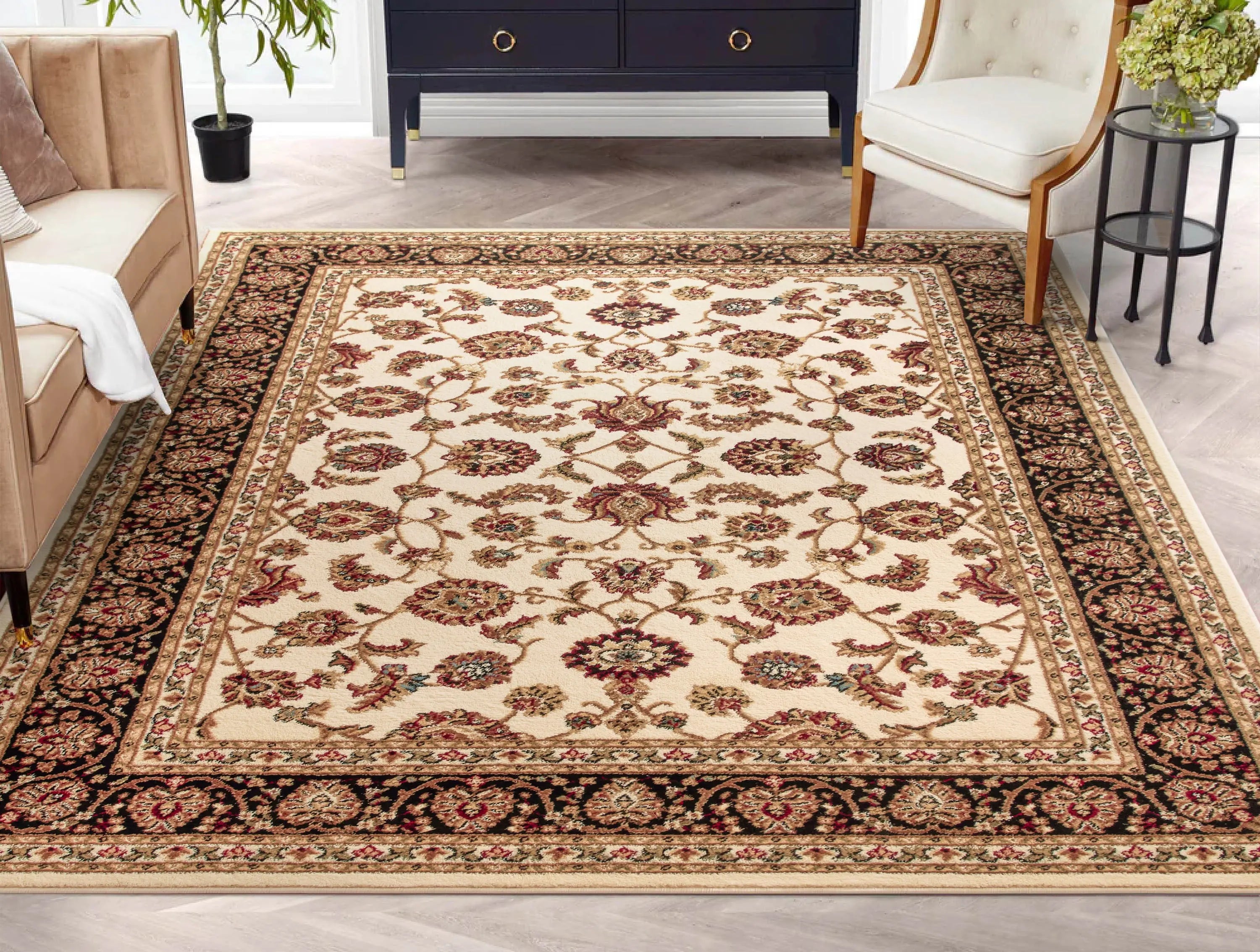 Sarouk Ivory Traditional Rug、mySite、gigharbornorthrealestate