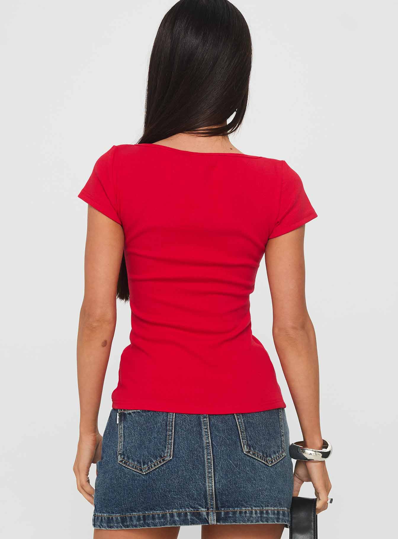 Baseline Scoop Tee Red、mySite、solidvoid