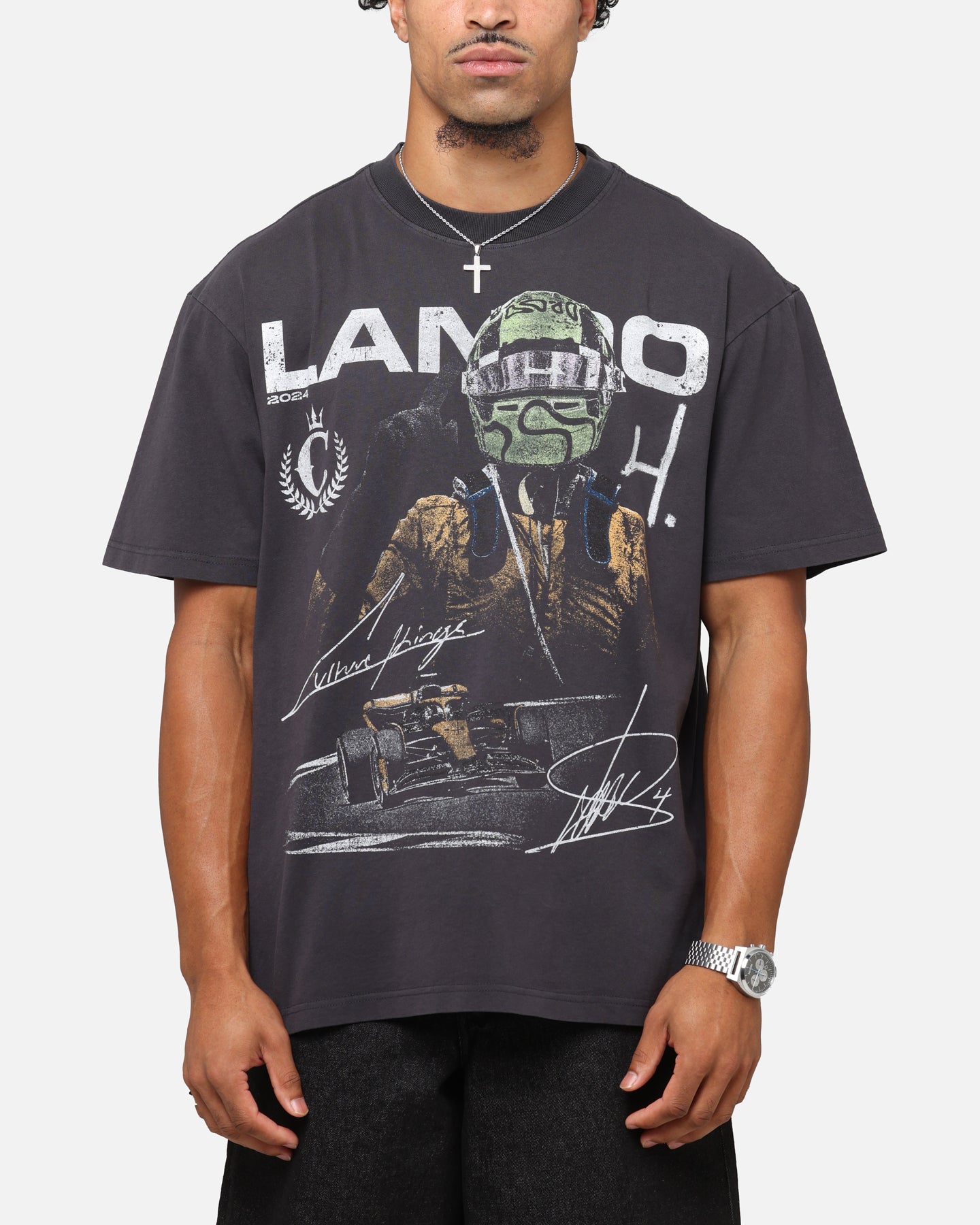 Mitchell & Ness X Mclaren Lando Norris Victory T-Shirt Faded Black、mySite、zt4zffjzw