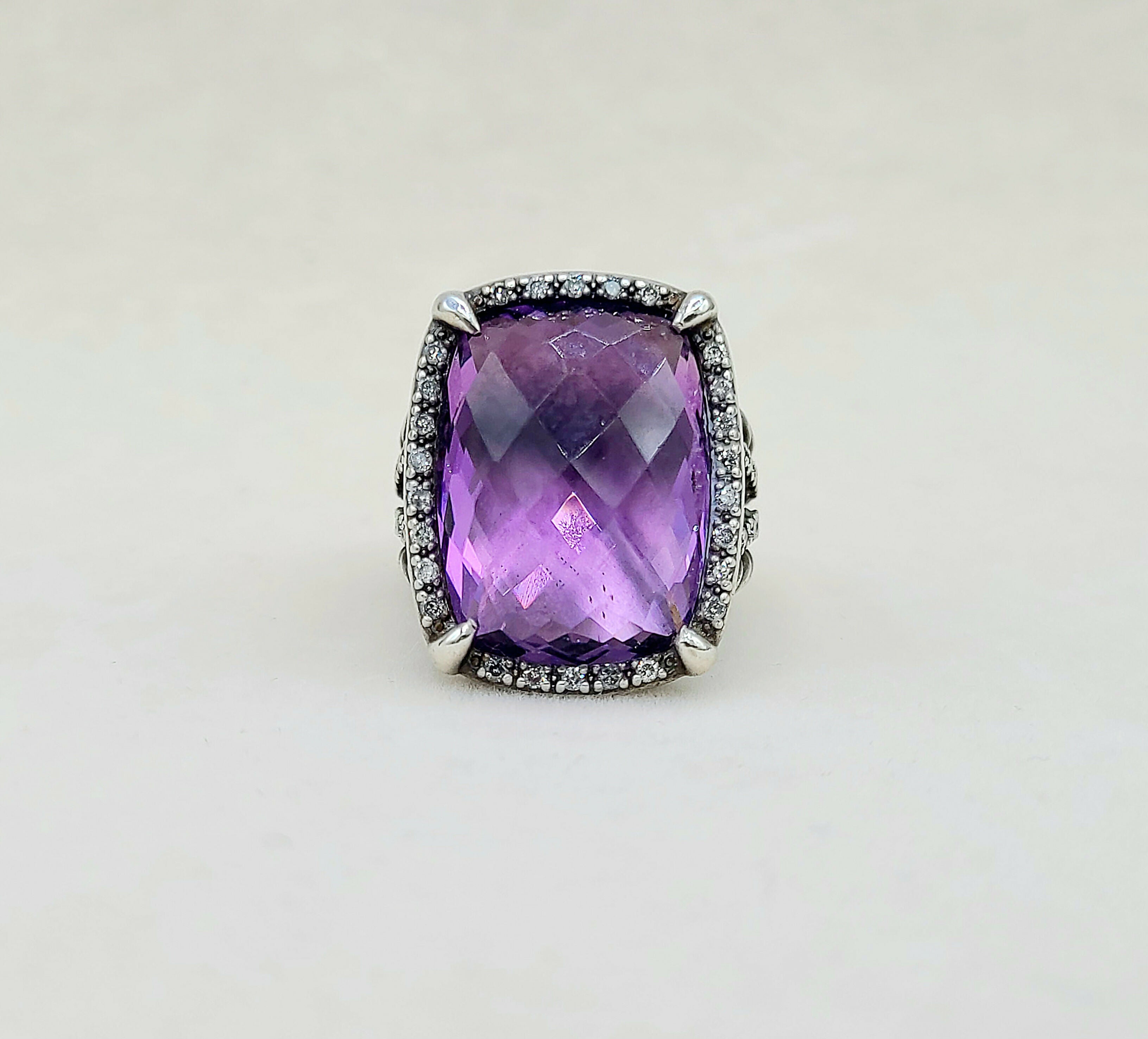 David Yurman Chatelaine Elongated Ring Amethyst & Diamonds、mySite、hinf8tx79