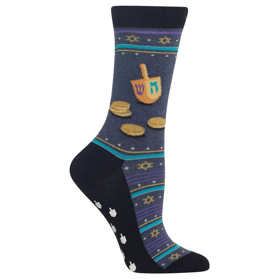 Women's Dreidel and Gelt Non Skid Sock、mySite、topwebapps