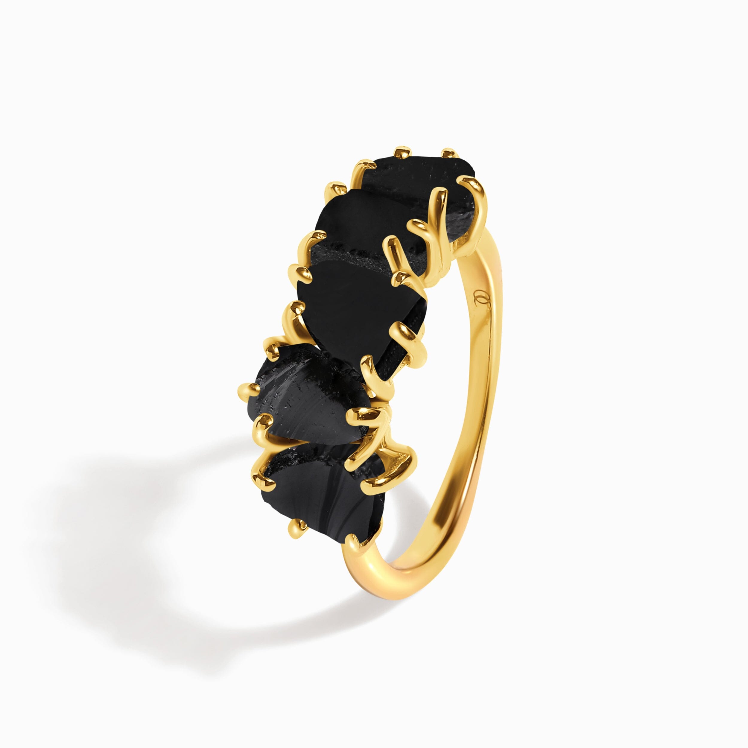 Raw Crystal Ring - Luminous Black Obsidian、mySite、hinf8tx79
