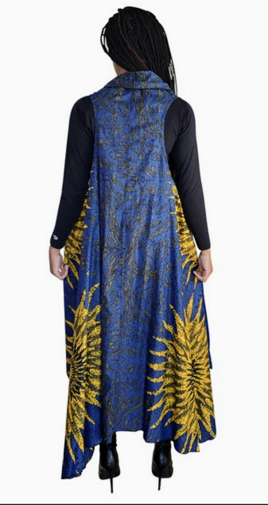 Dami African print Ankara Shawl Vest - DPPS4071、mySite、solidvoid