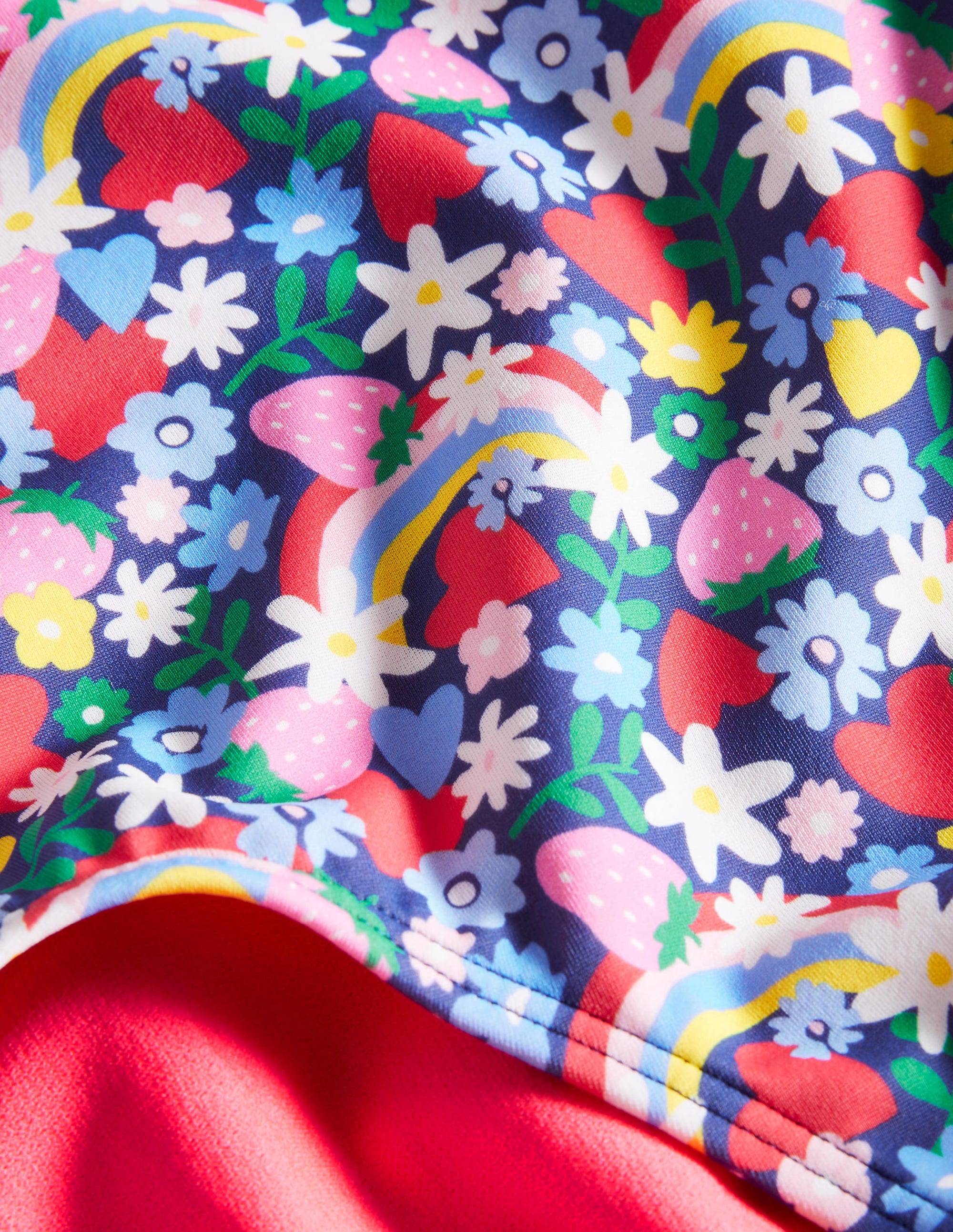  Puff Sleeve Printed Swimsuit-Starboard Rainbow Ditsy、mySite、ashleygrahame