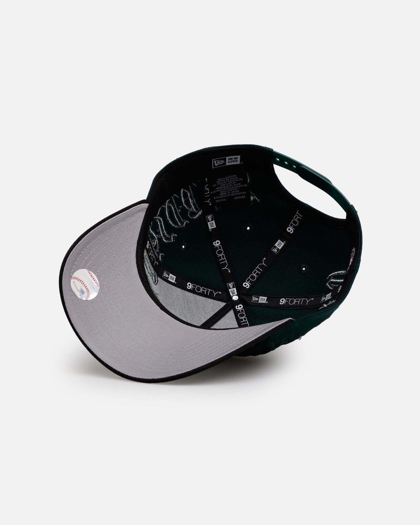 New Era Oakland Athletics 'Gothic Script Two Tone' 9FORTY A-Frame Snapback Dark Green/Black、mySite、zt4zffjzw