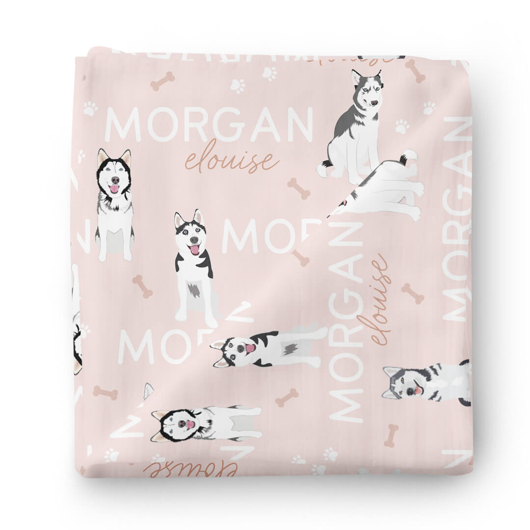  Personalized Baby Name Swaddle Blanket | Husky、mySite、layawaytickets