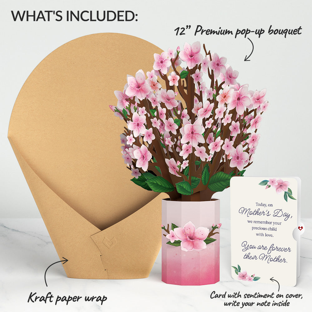 Cherry Blossom Mother's Day Bouquet and You Are Forever Their Mom Sentiment Set、mySite、solidvoid