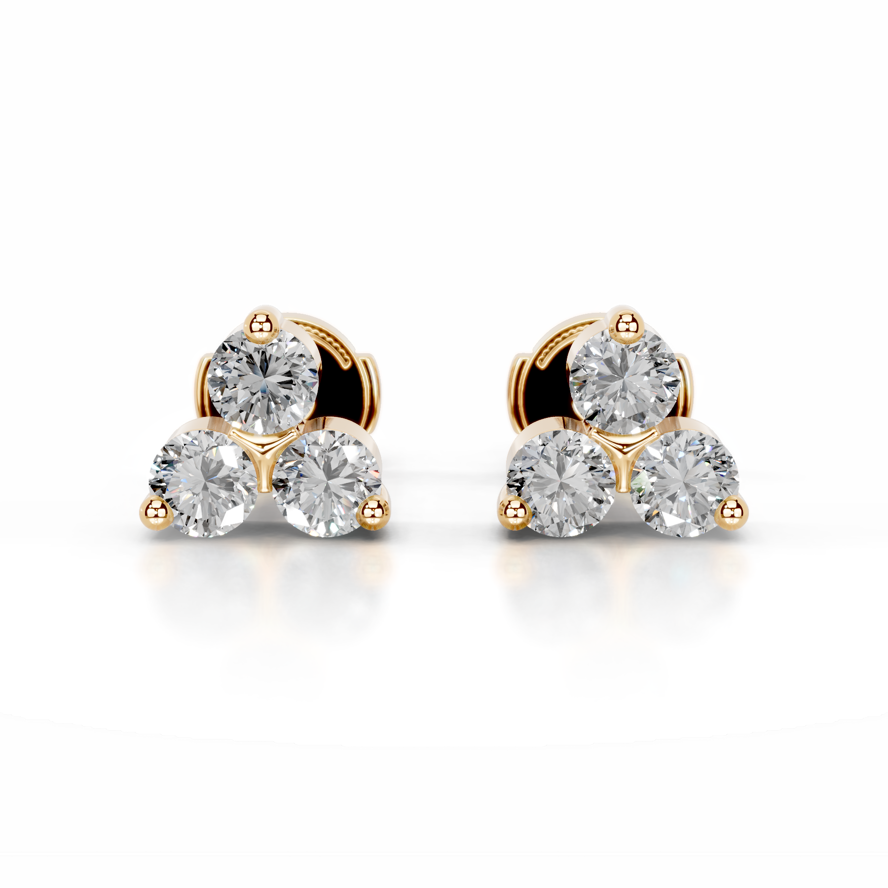 Judy Lab Grown Diamond Studs Earrings (0.60 Carat) -18K Yellow Gold、mySite、hinf8tx79