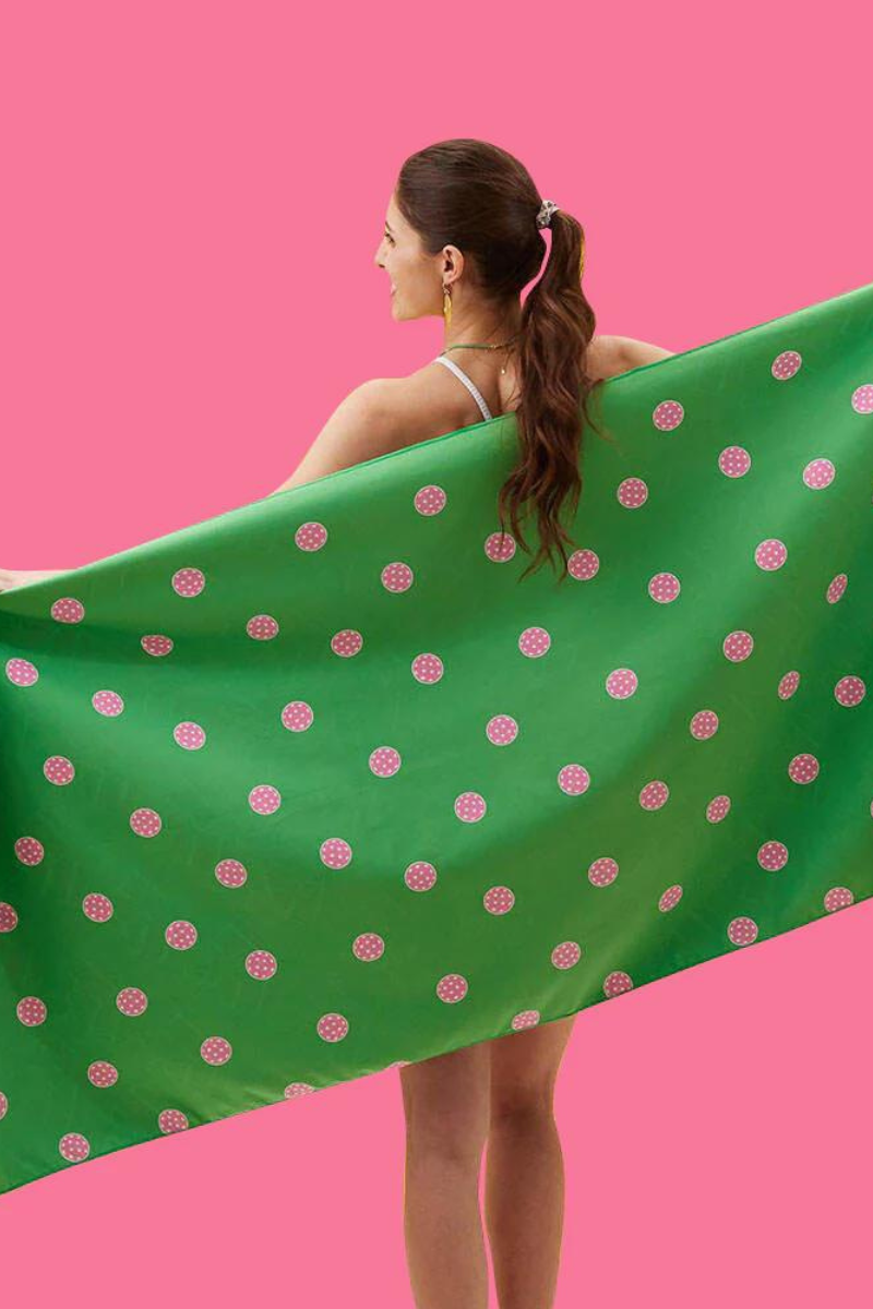 Pickleball Fun Reversible Eco Beach Towel、mySite、hinf8tx79