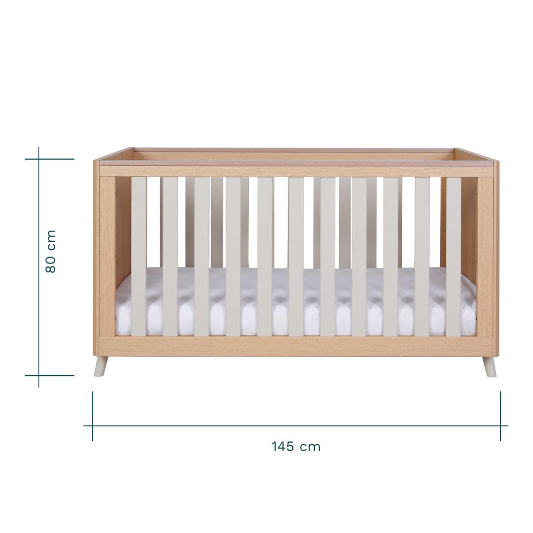  Tutti Bambini Fika Cot Bed - Light Oak/White Sand、mySite、merchandisen