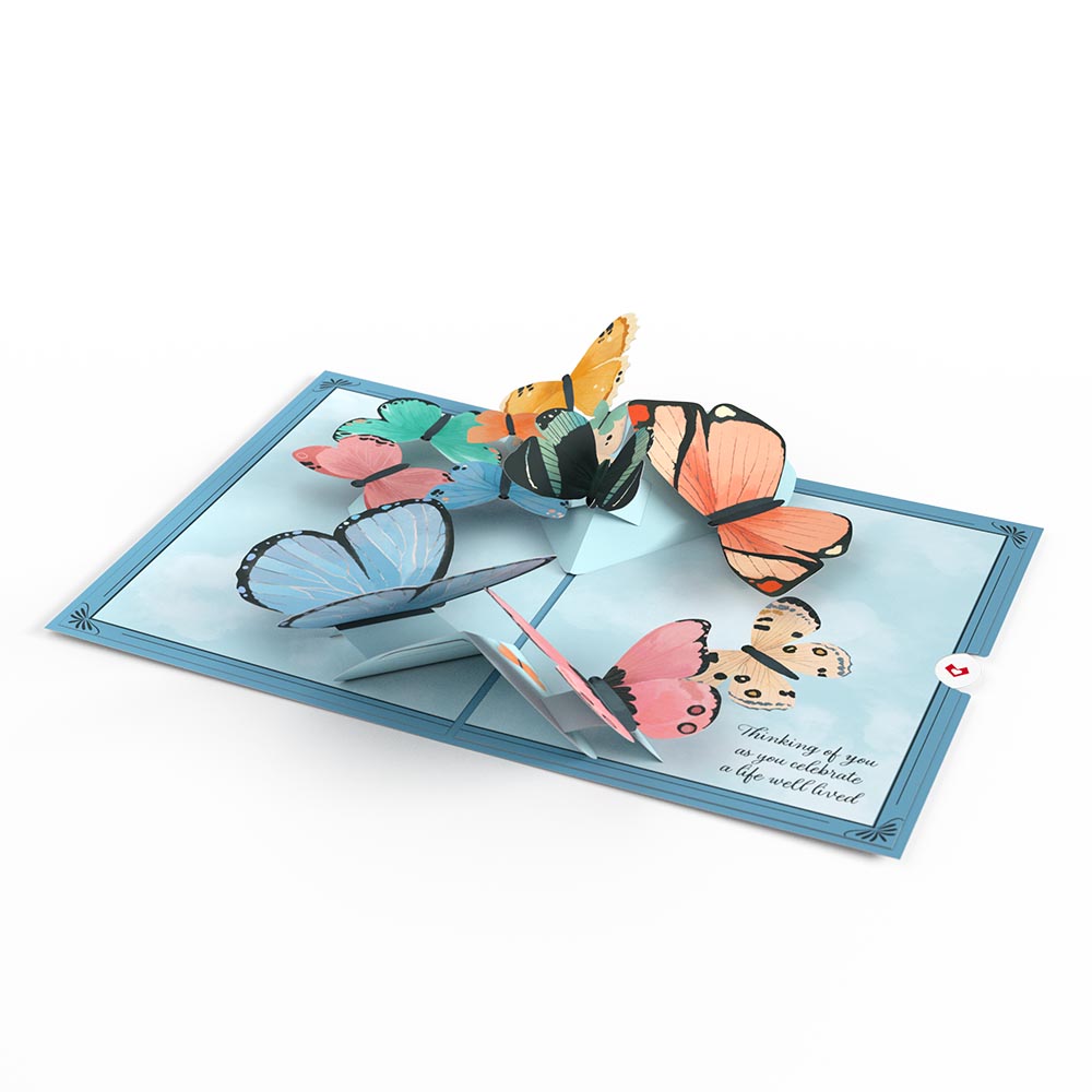 Celebration of Life Sympathy Butterflies Pop-Up Card、mySite、solidvoid
