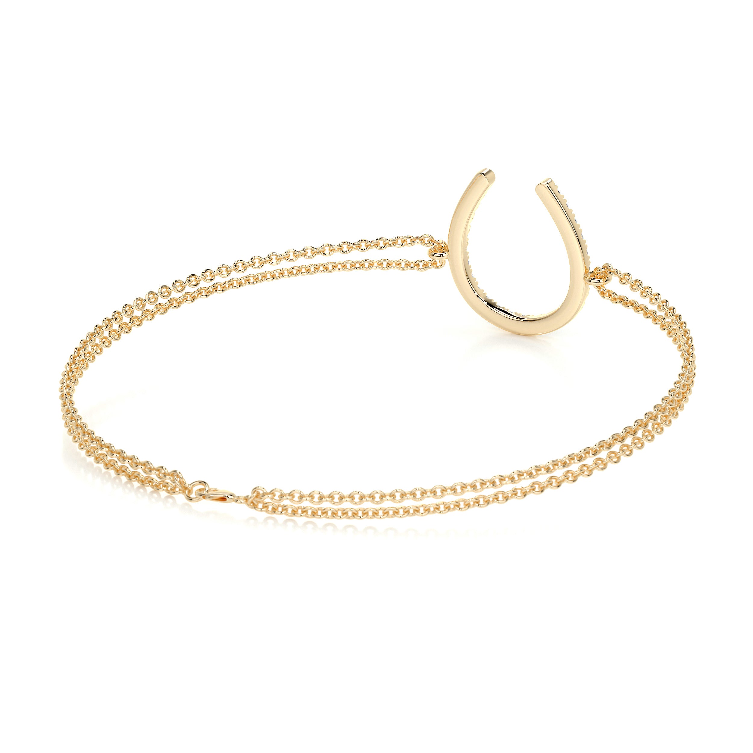 Horseshoe Diamonds Bracelet (0.20 Carat) -18K Yellow Gold、mySite、hinf8tx79