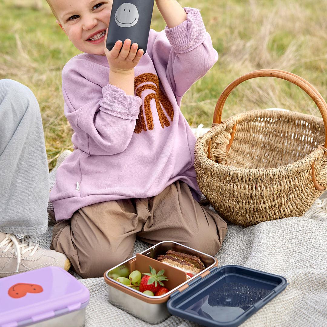  Lassig Lunchbox Stainless Steel - Little Gang - Smile Navy、mySite、merchandisen