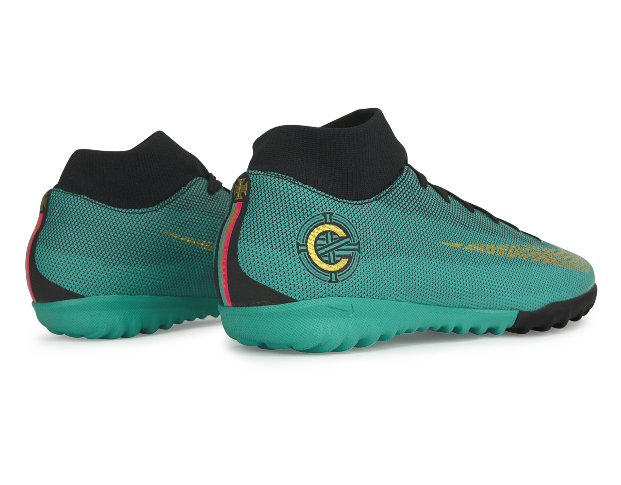 Nike Men's Mercurial Superfly 6 Academy CR7 Turf Soccer Shoes Clear Jade/Black/Hyper Turquoise、mySite、bottomscart