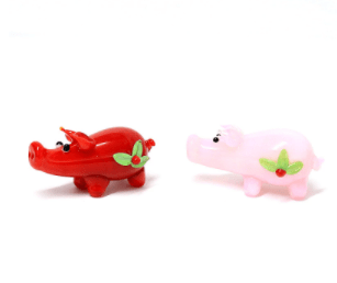 Murano Glass Handblown Piggy Assortment、mySite、g9winljtr
