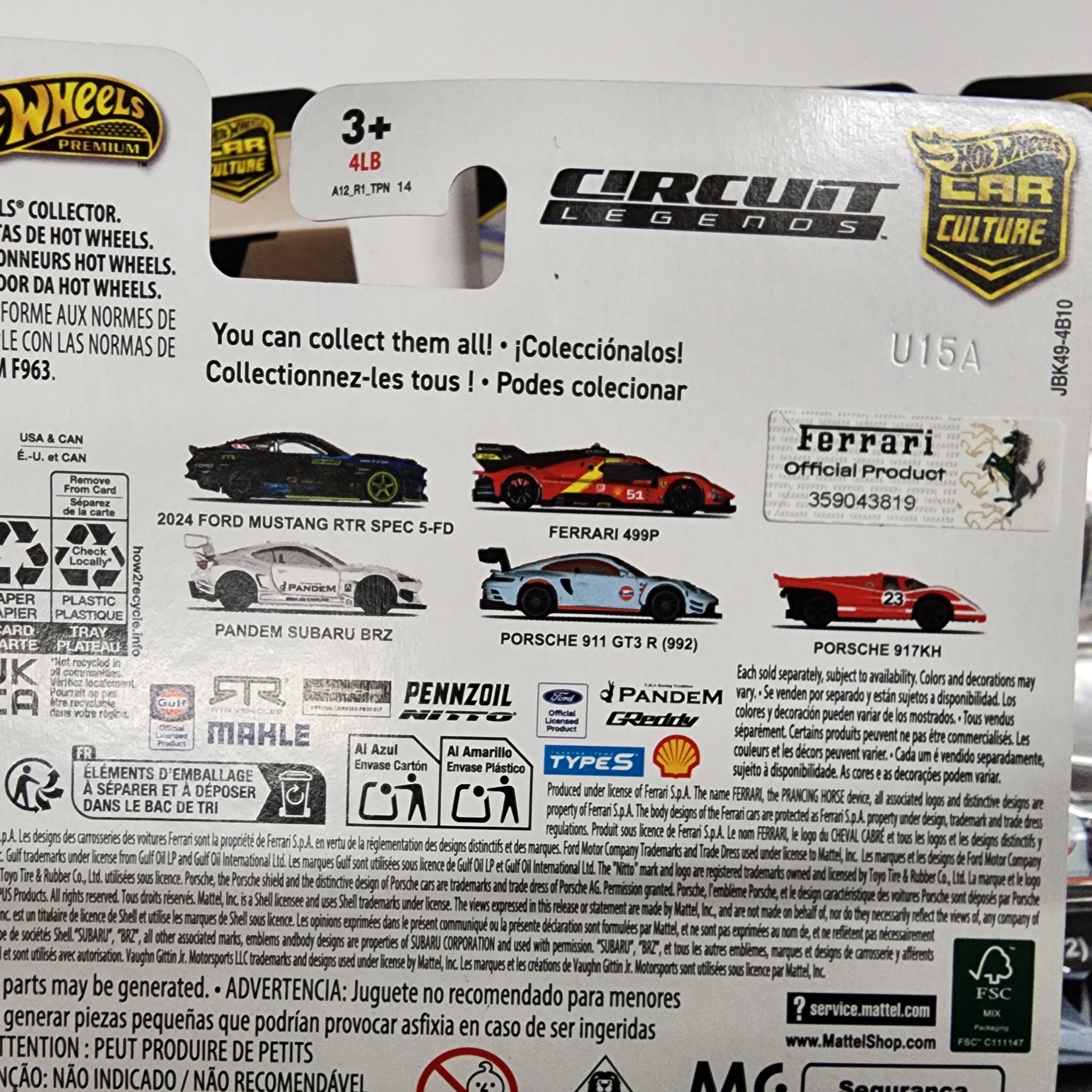 CIRCUIT LEGENDS * Set of 5 Cars * 2025 Hot Wheels Car Culture Case K、mySite、hgirdovlk