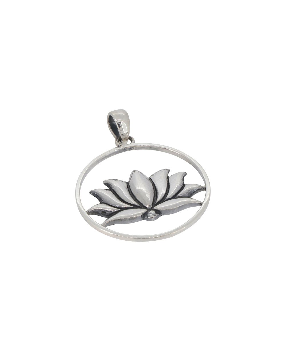 Sterling Silver Wire Frame Lotus Pendant、mySite、topwebapps