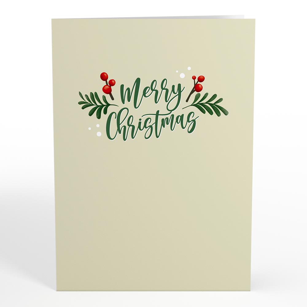 Winter Greens Christmas Candle Pop-Up Card、mySite、solidvoid