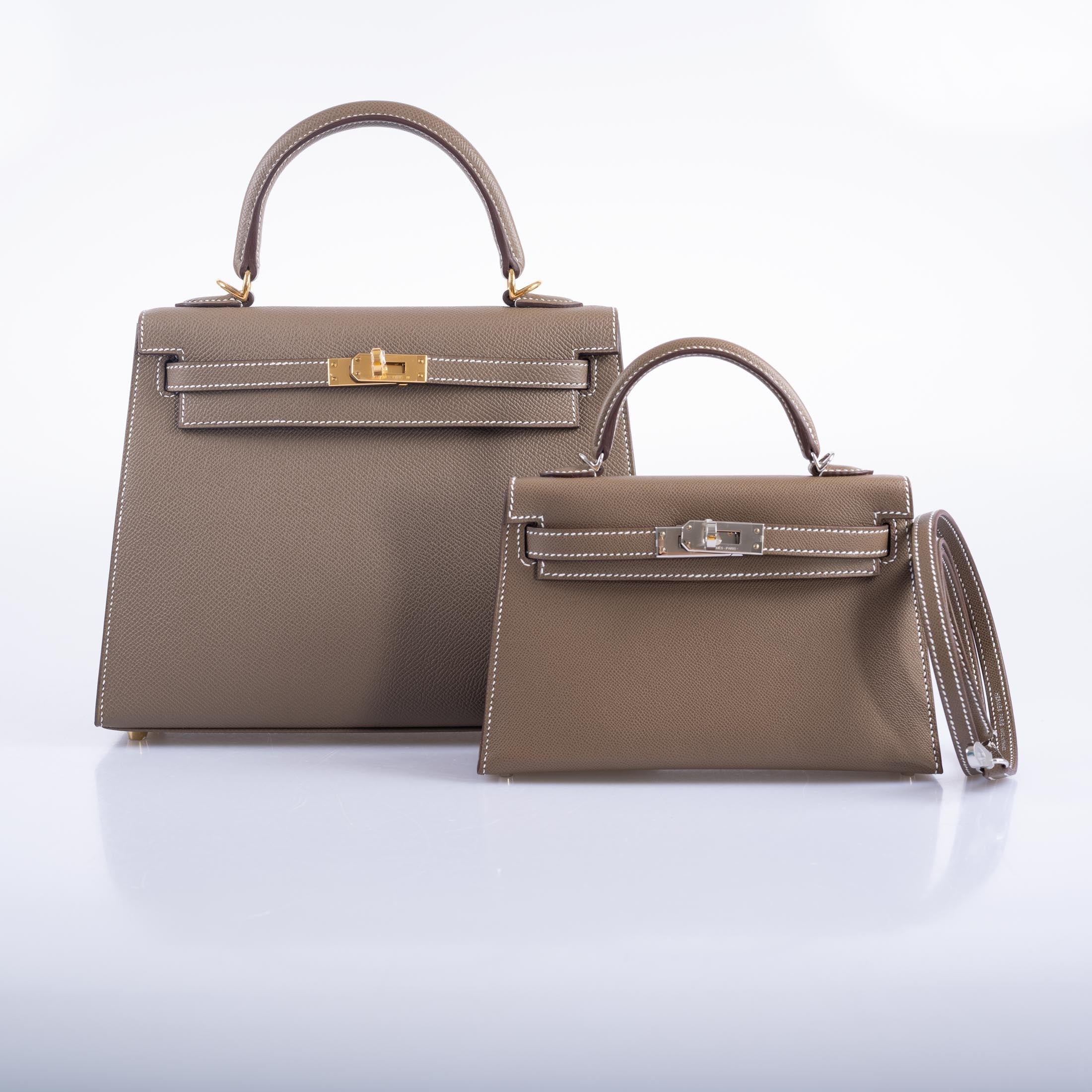 Hermès Mini Kelly 20 Etoupe Epsom Palladium Hardware、mySite、garminoutage.com