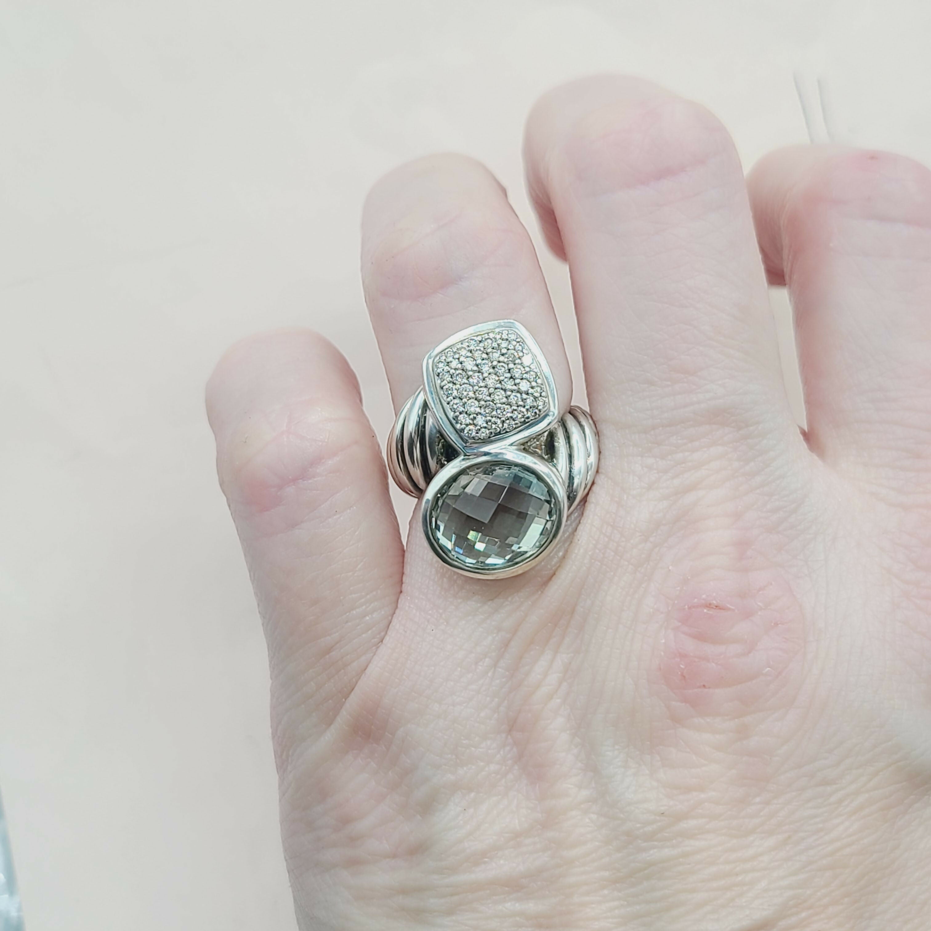 David Yurman Bypass Ring Prasiolite & Diamond、mySite、hinf8tx79