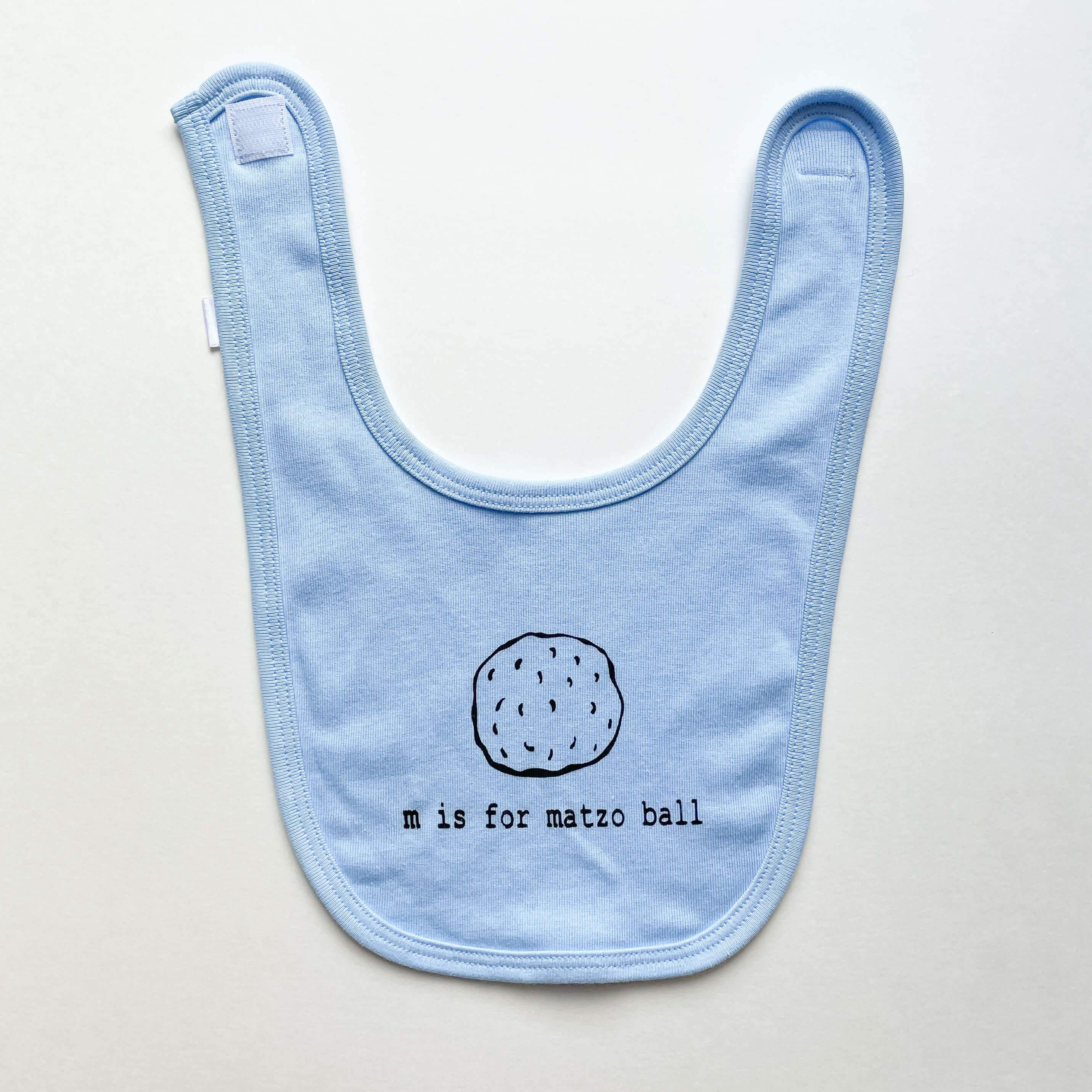 M is for Matzo Ball Baby Bib - (Choice of Color)、mySite、topwebapps