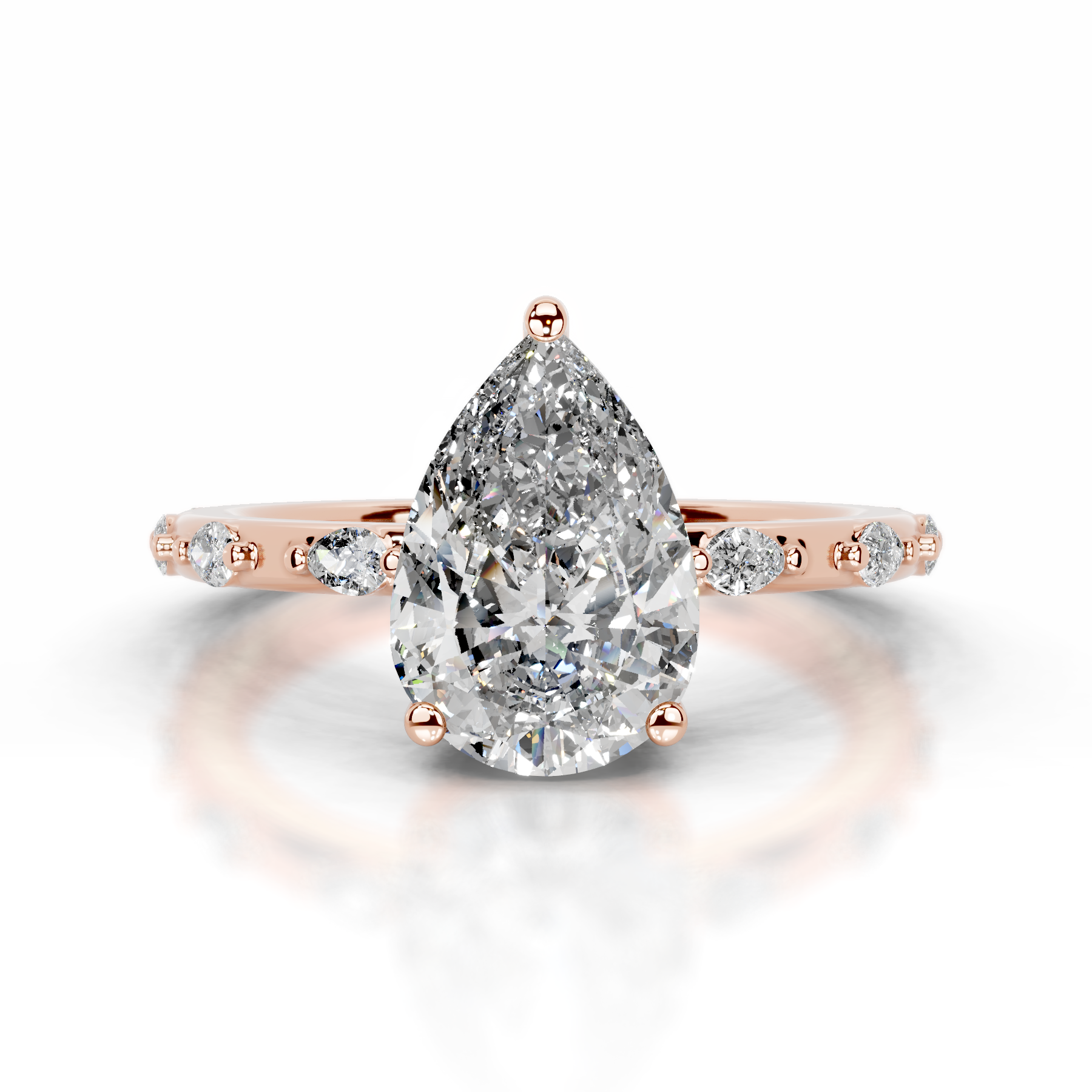 Nadya Lab Grown Diamond Ring (2.2 Carat) -14K Rose Gold、mySite、hinf8tx79