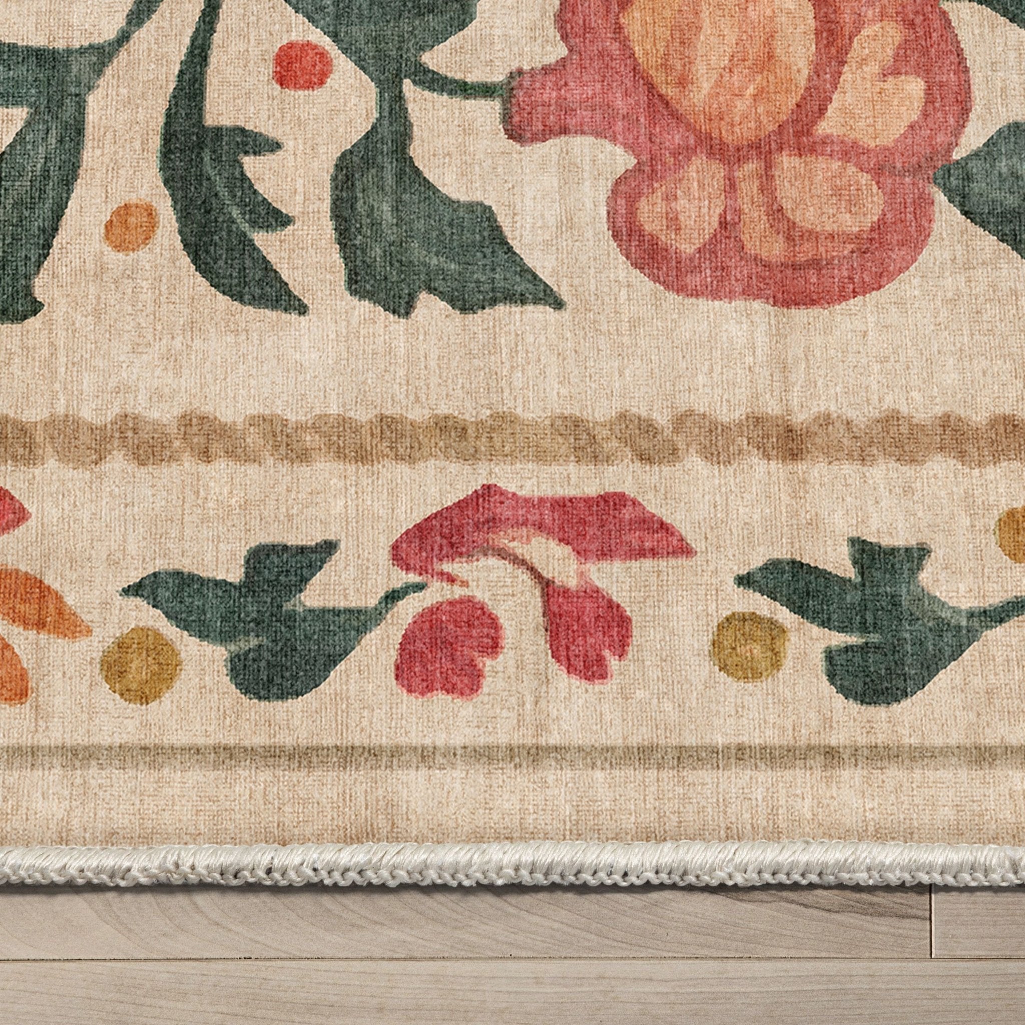 Apollo Botanical Floral Rug for Living Room, Dining Room, Bedroom and Kitchen、mySite、gigharbornorthrealestate