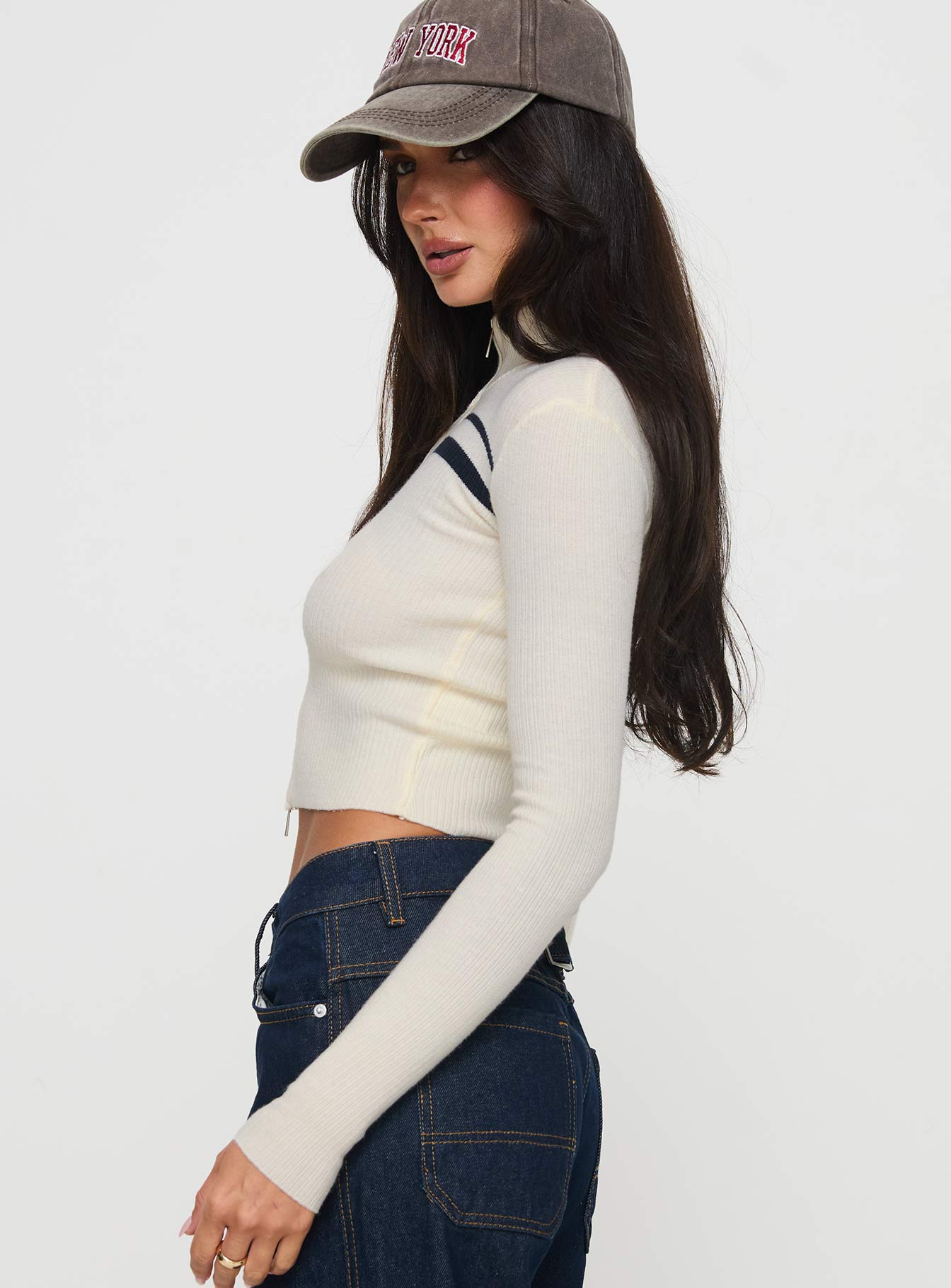 Slow It Down Long Sleeve Top Cream、mySite、solidvoid