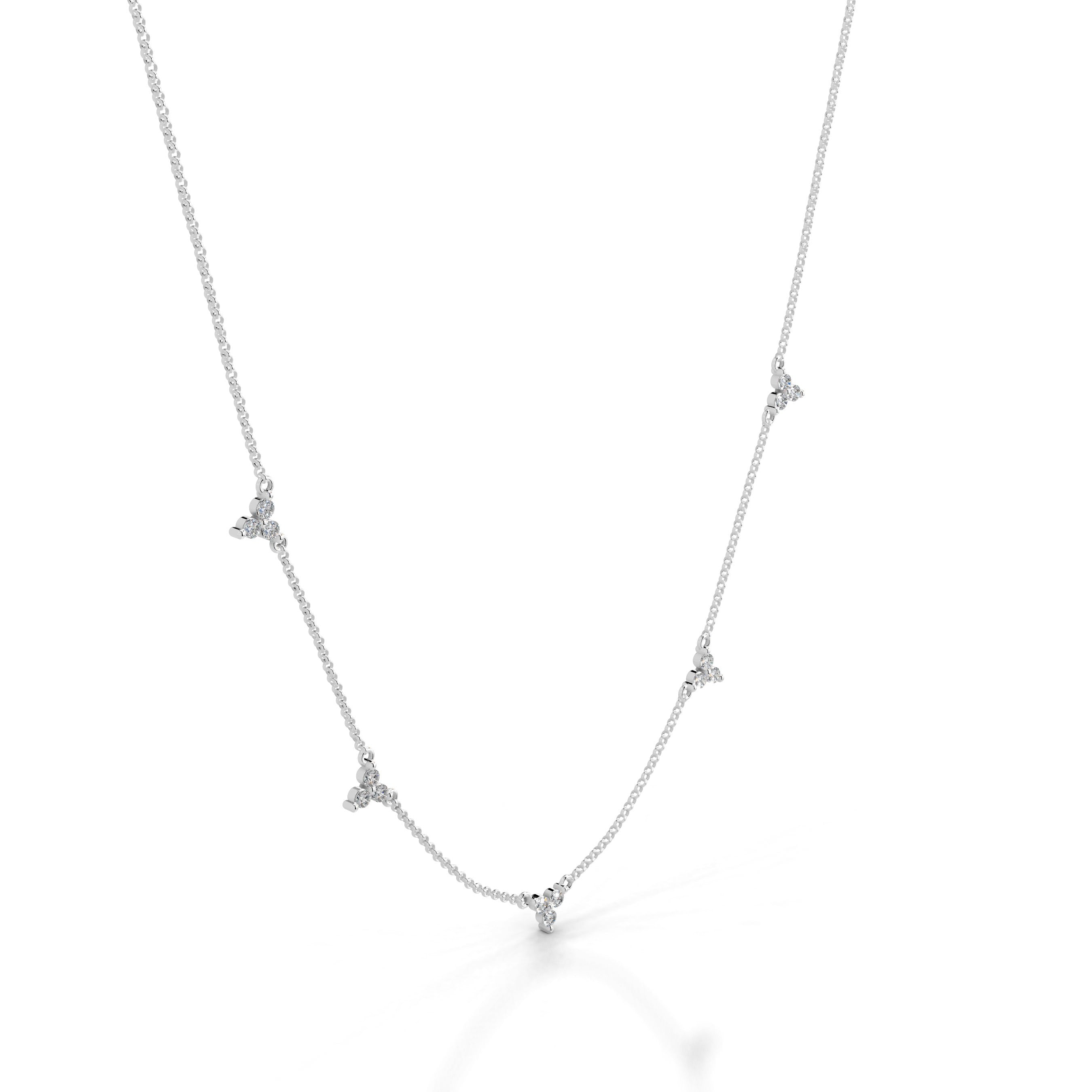 Seraphina Lab Grown Diamond Chain Collier - 14K White Gold、mySite、hinf8tx79