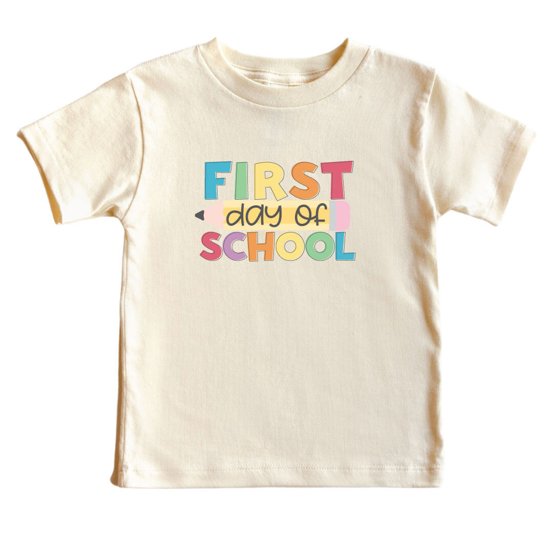  First Day of School Kids Graphic Tee | Natural、mySite、layawaytickets