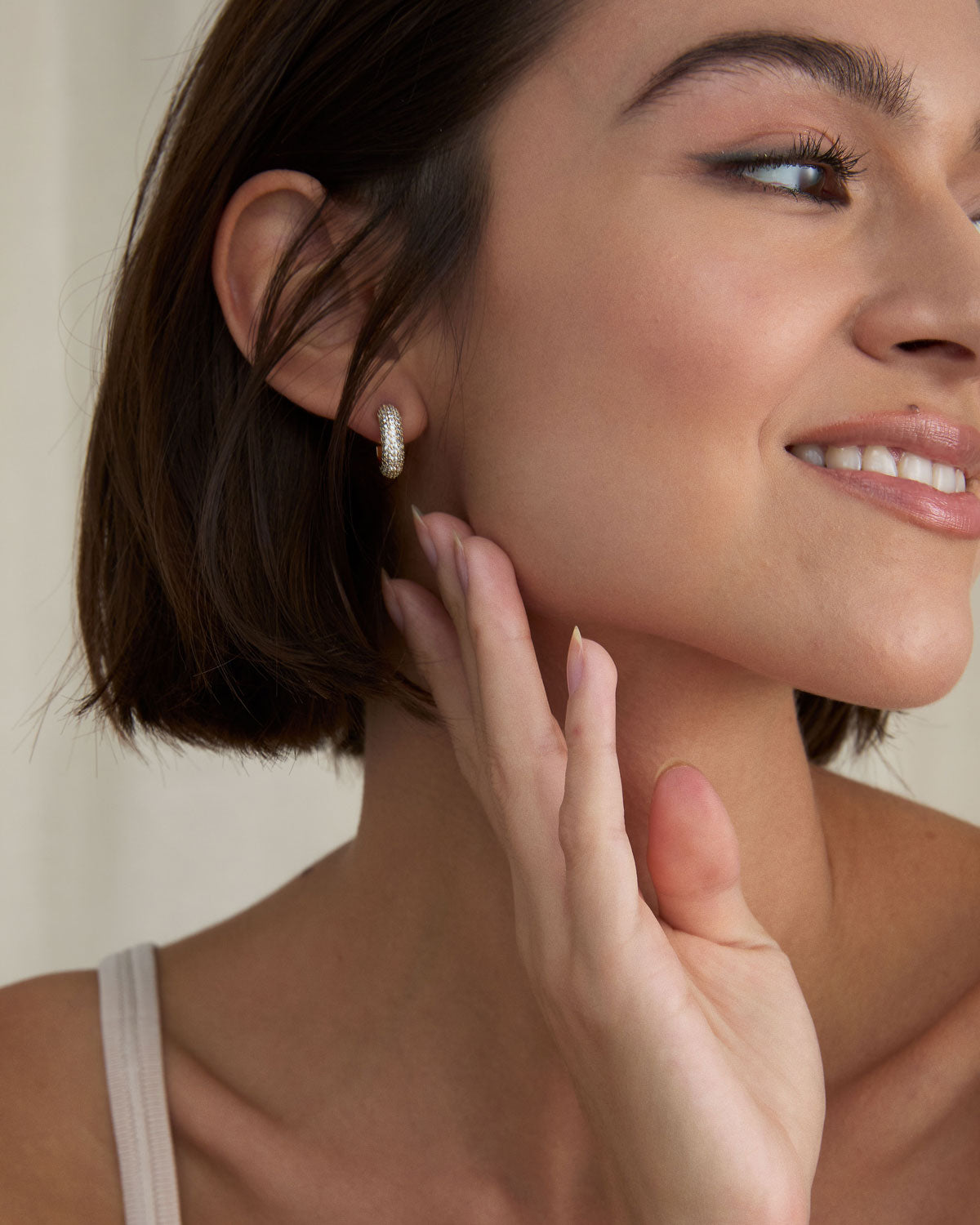 Unstoppable Pave Mini Hoop Earrings、mySite、hinf8tx79