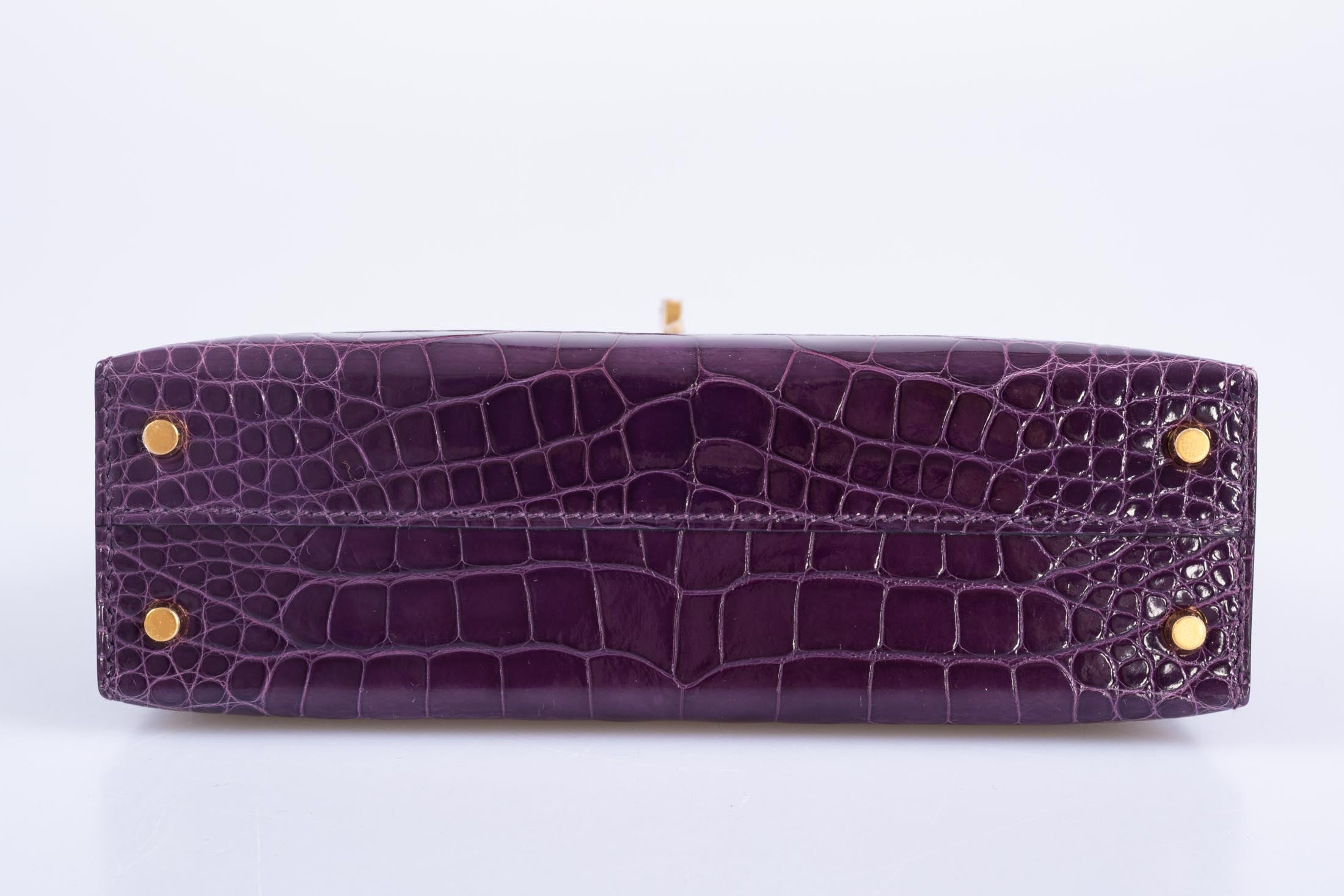 Hermès Mini Kelly 20 Cassis Shiny Alligator Gold Hardware、mySite、garminoutage.com