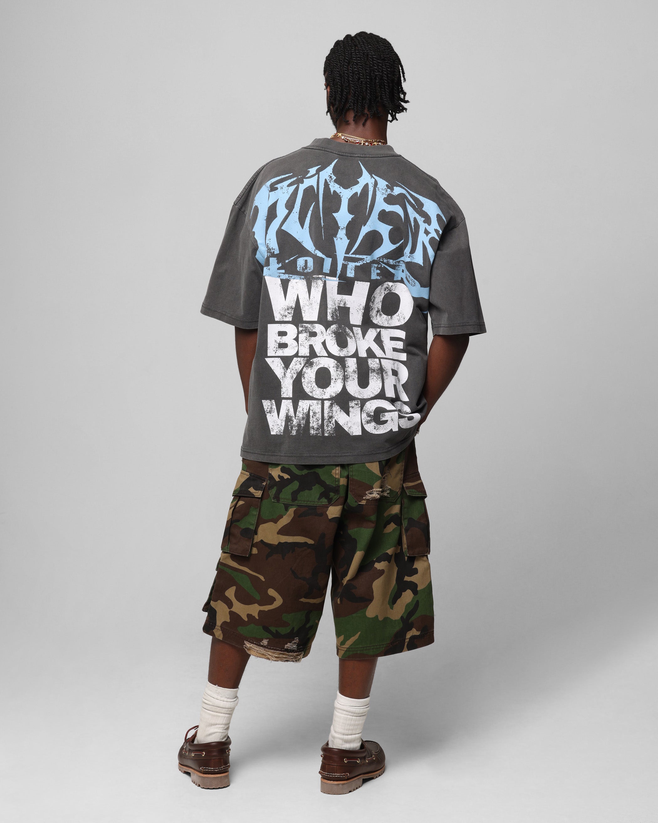 Loiter Angel Number Vintage T-Shirt Charcoal、mySite、zt4zffjzw