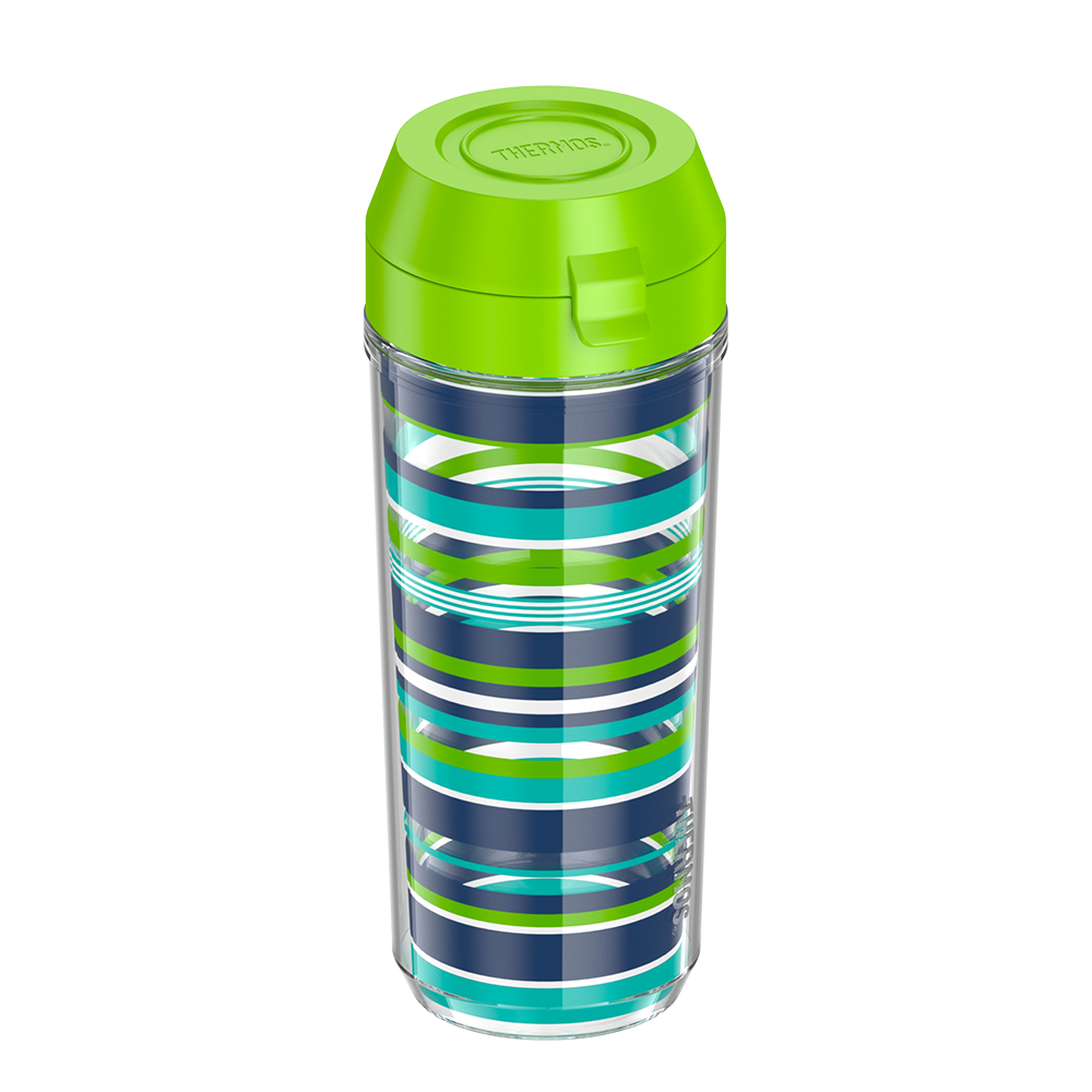 18oz DOUBLE WALL WATER BOTTLE NAVY STRIPES、mySite、noshort
