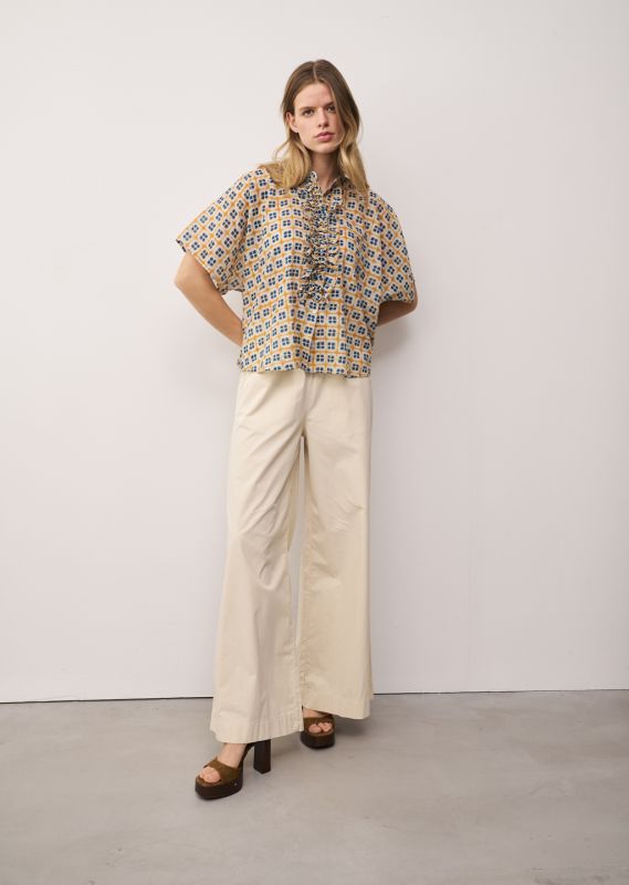 0039 Italy Daisy Blouse, Tile Print - Final Sale、mySite、noshort