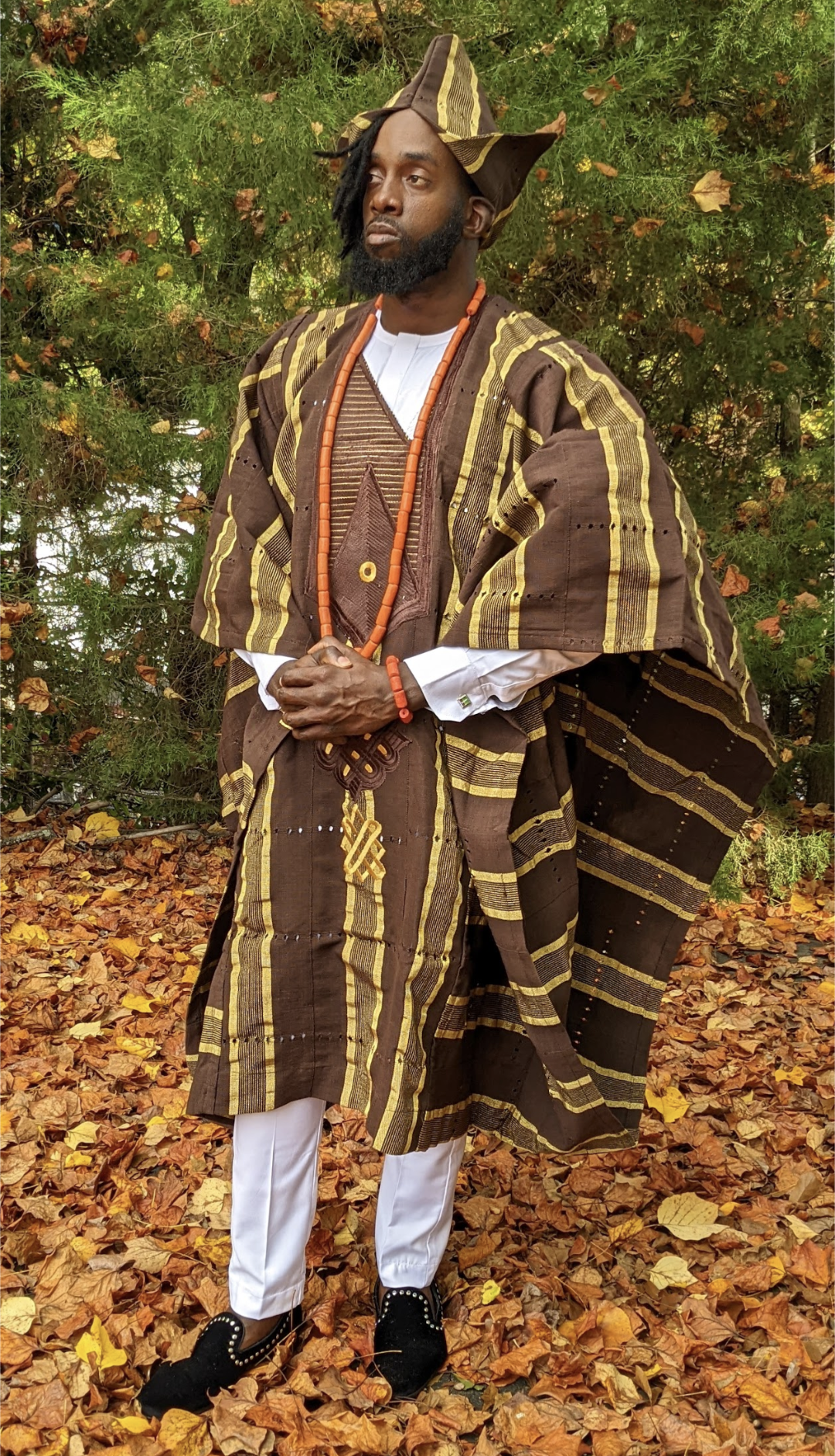 Esho African Aso Oke Grand boubou Agbada Robe - DP4085、mySite、solidvoid