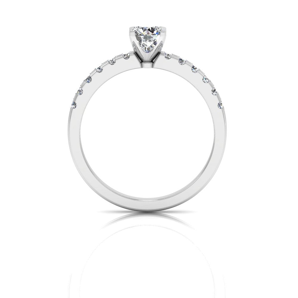 Petite Round Brilliant Moissanite Engagement Ring、mySite、hinf8tx79