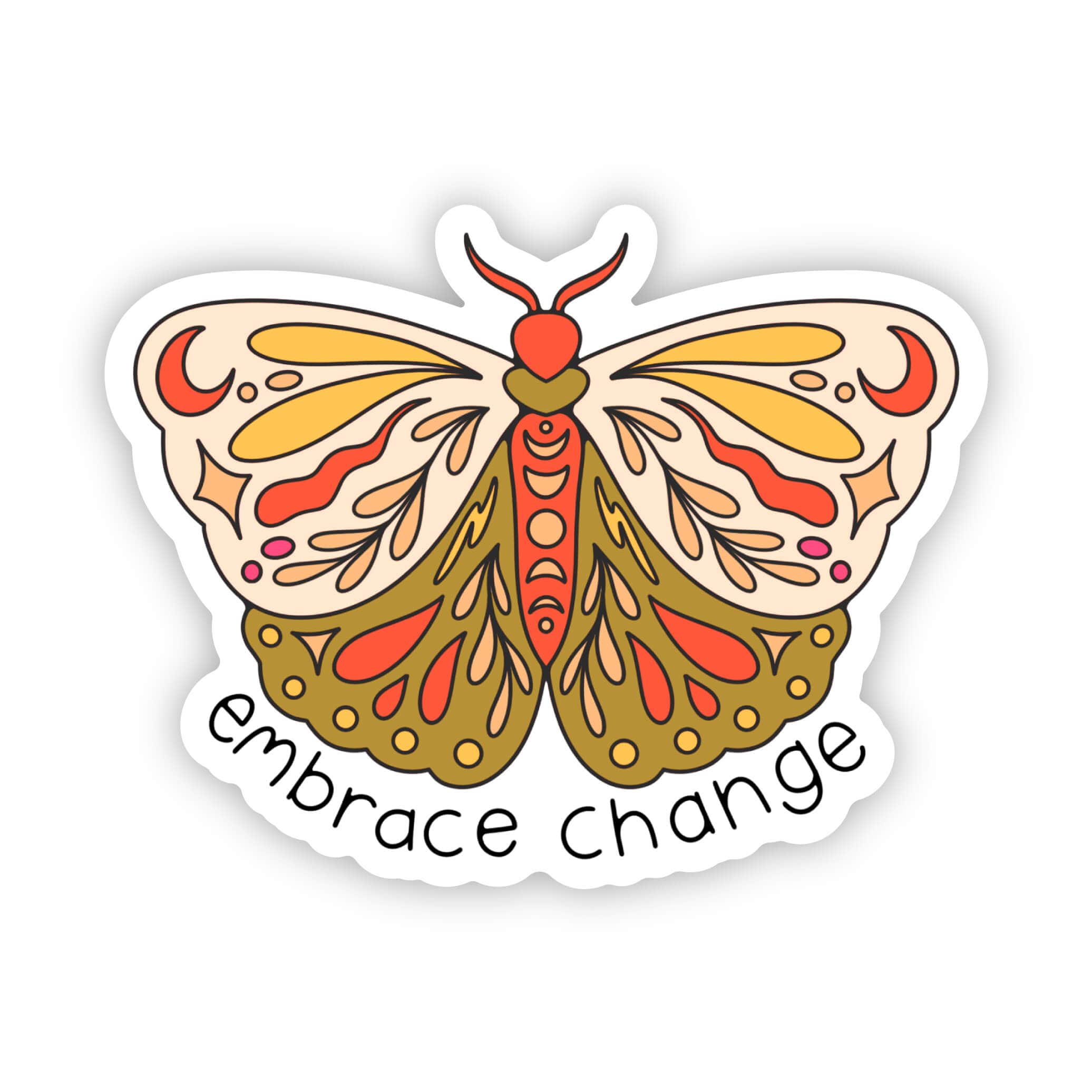  Embrace Change Butterfly Sticker、mySite、ghnorth
