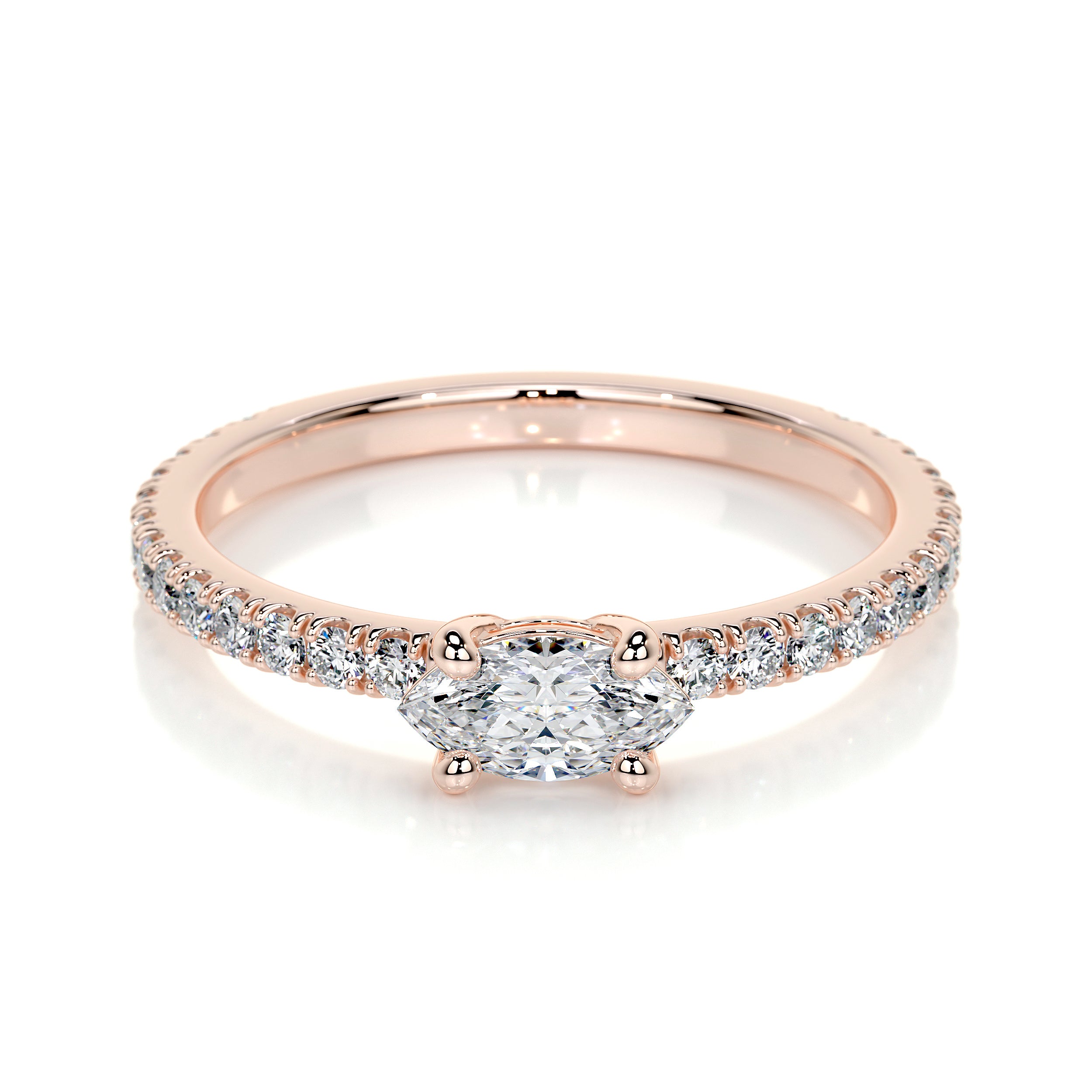 Chloe Marquise Lab Grown Stacking Ring (0.60 Carat) -14K Rose Gold、mySite、hinf8tx79