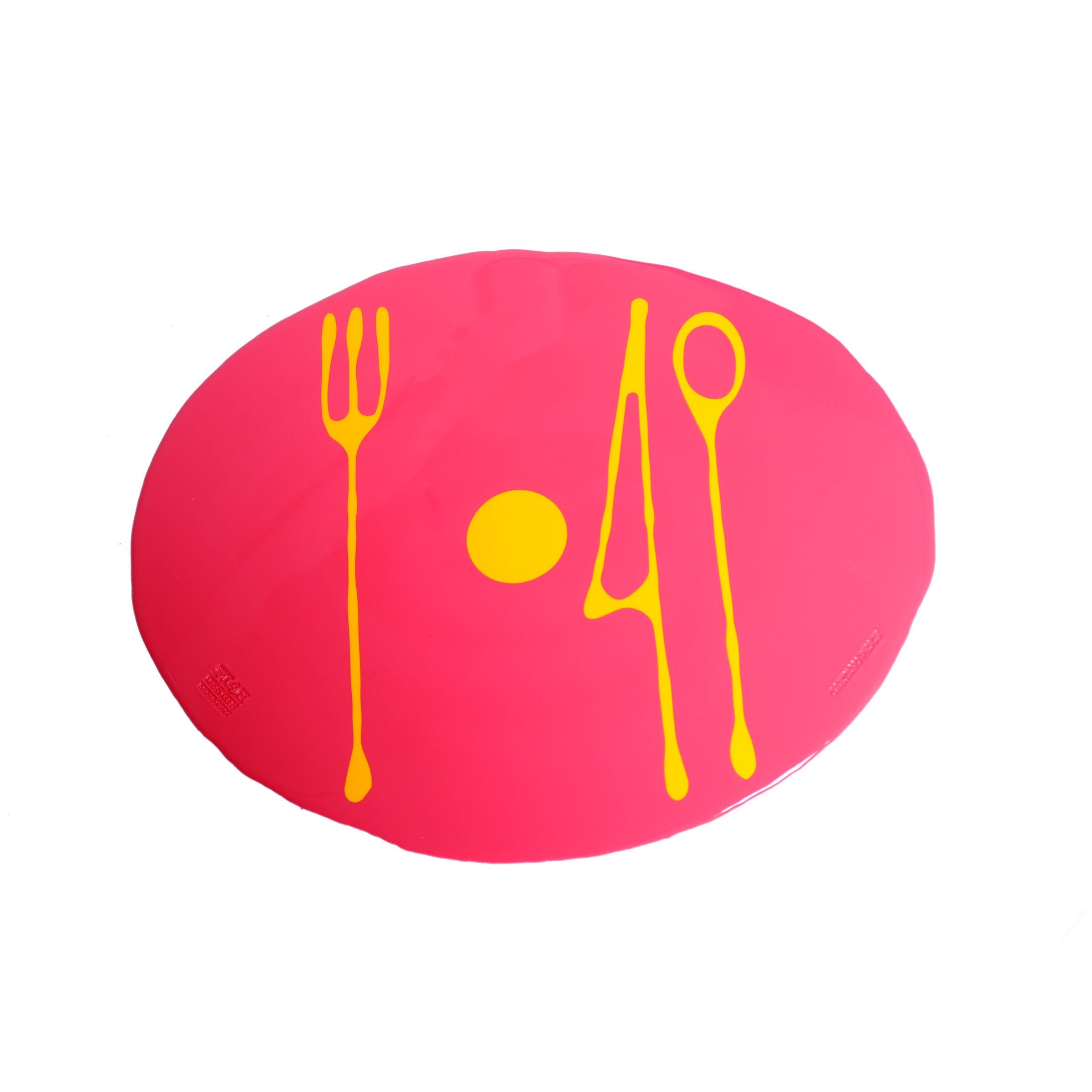 Placemat TABLE-MATES Matte Pink Set of Six by Gaetano Pesce for Fish Design、mySite、neckold