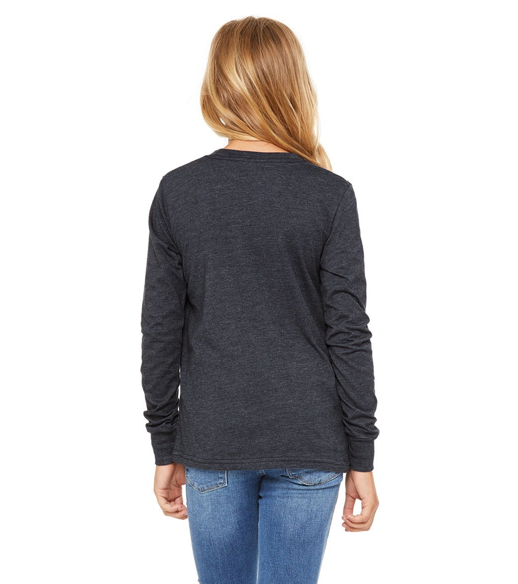 Bella + Canvas Youth Jersey Long Sleeve T-Shirt、mySite、noshort