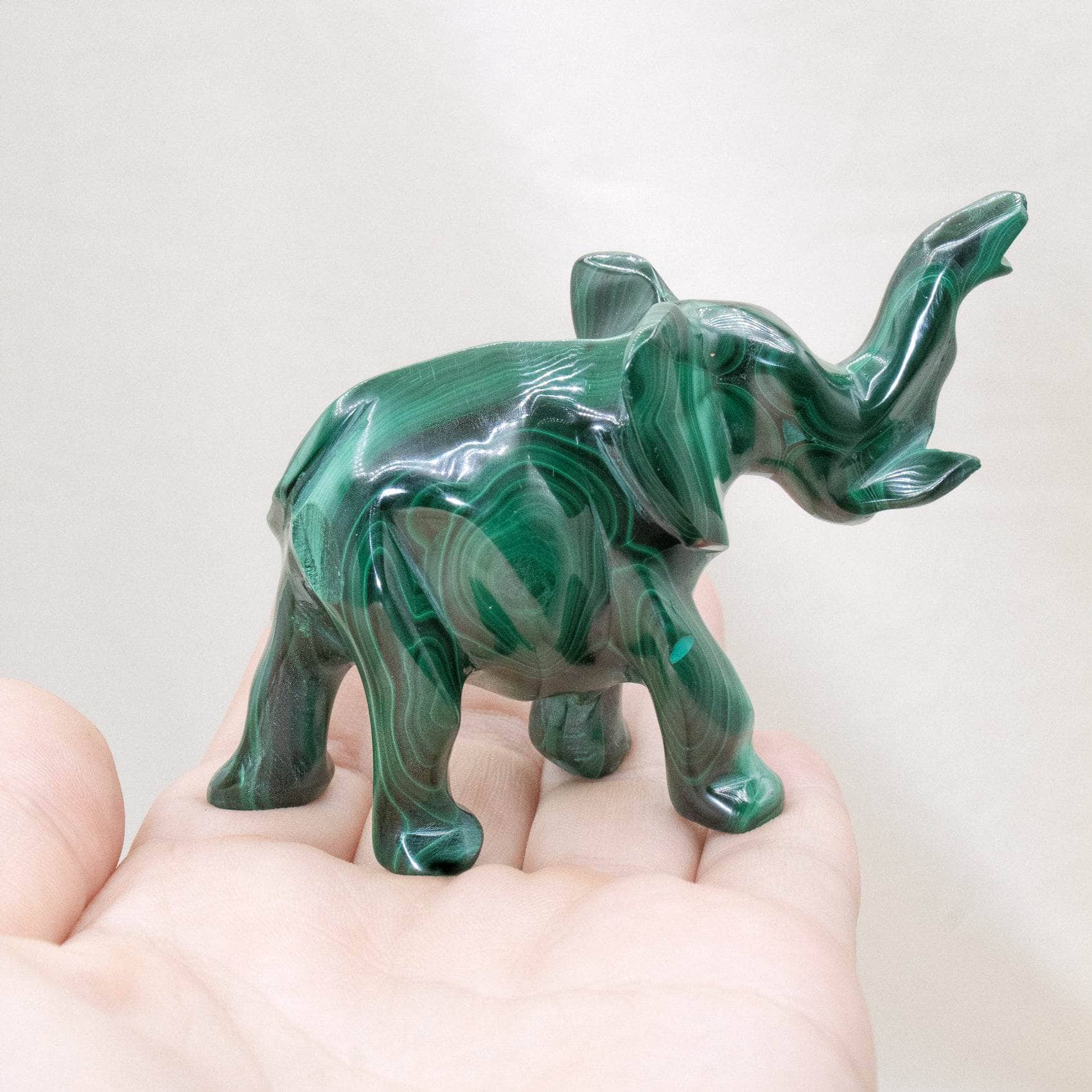 Genuine Malachite Elephants - Hand Carved - 1 of a Kind、mySite、hinf8tx79