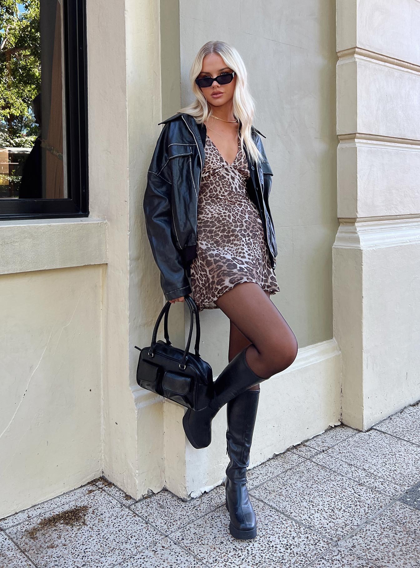 Nellie Mini Dress Leopard Petite、mySite、solidvoid