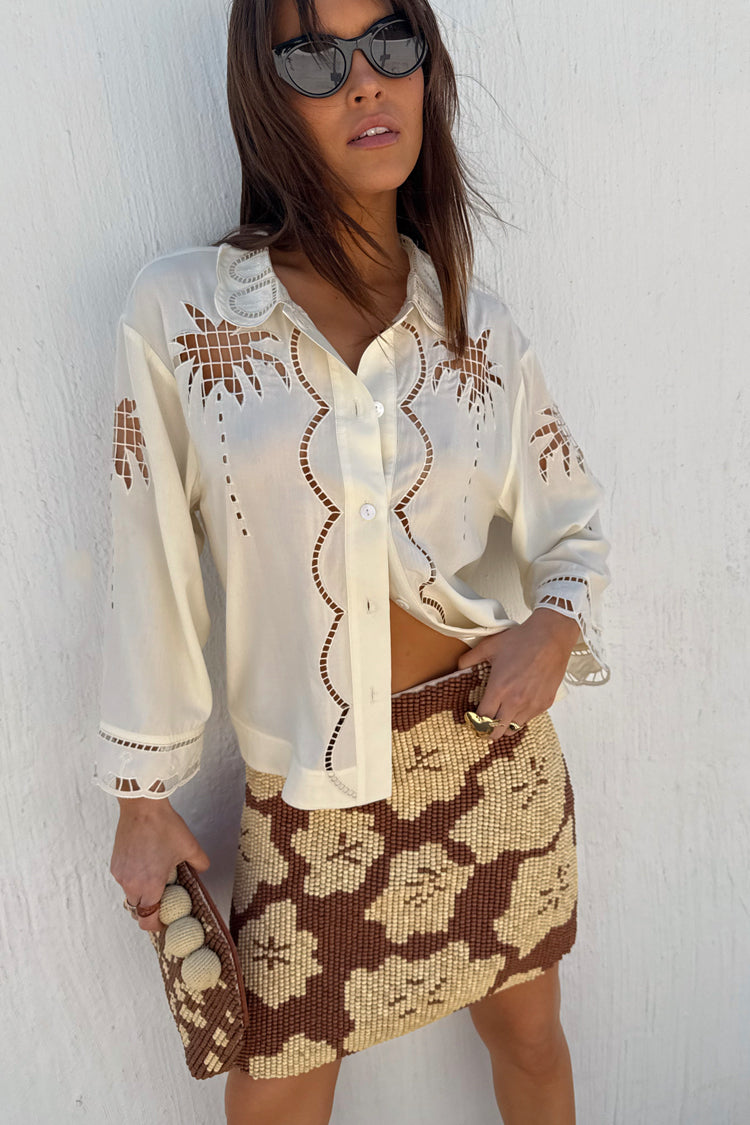 Palm Embroidered Shirt、mySite、solidvoid