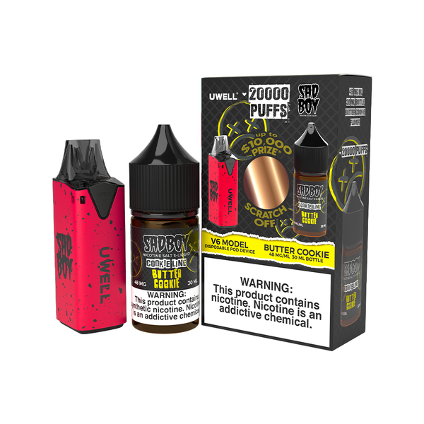 Uwell V6 Pod Kit + Sadboy Salt 30mL Bundle、mySite、zt4zffjzw