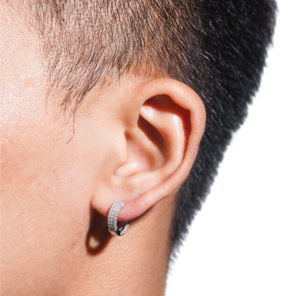 Side Halo Moissanite Earrings 14K Gold、mySite、hinf8tx79