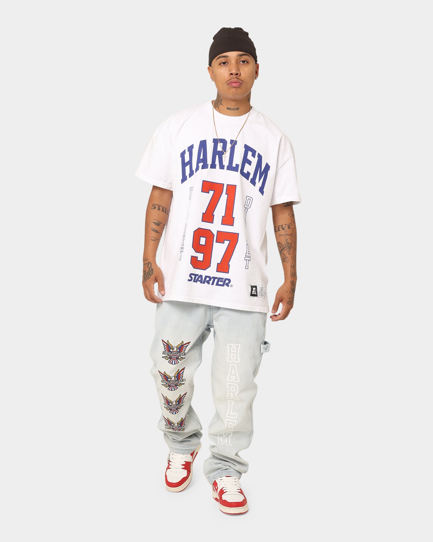 Starter X Diplomats 95 Relaxed Jeans Snow Wash、mySite、zt4zffjzw