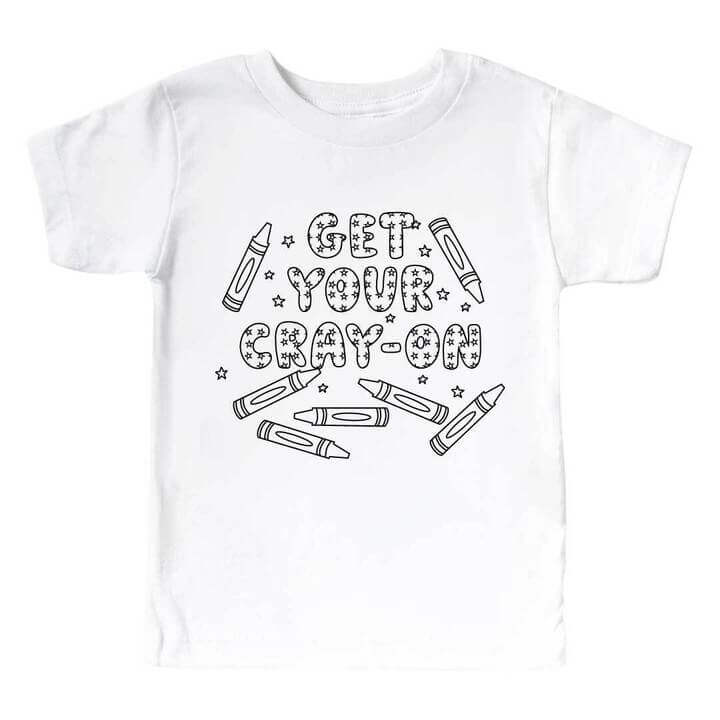  Get Your Cray-On Colorable Kids Graphic Tee | White、mySite、layawaytickets